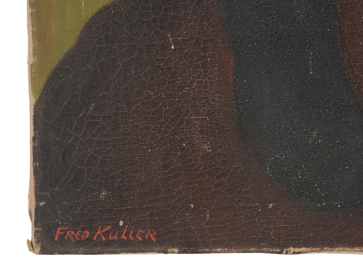 Fred Kuller Original Oil Native American Portrait on Canvas