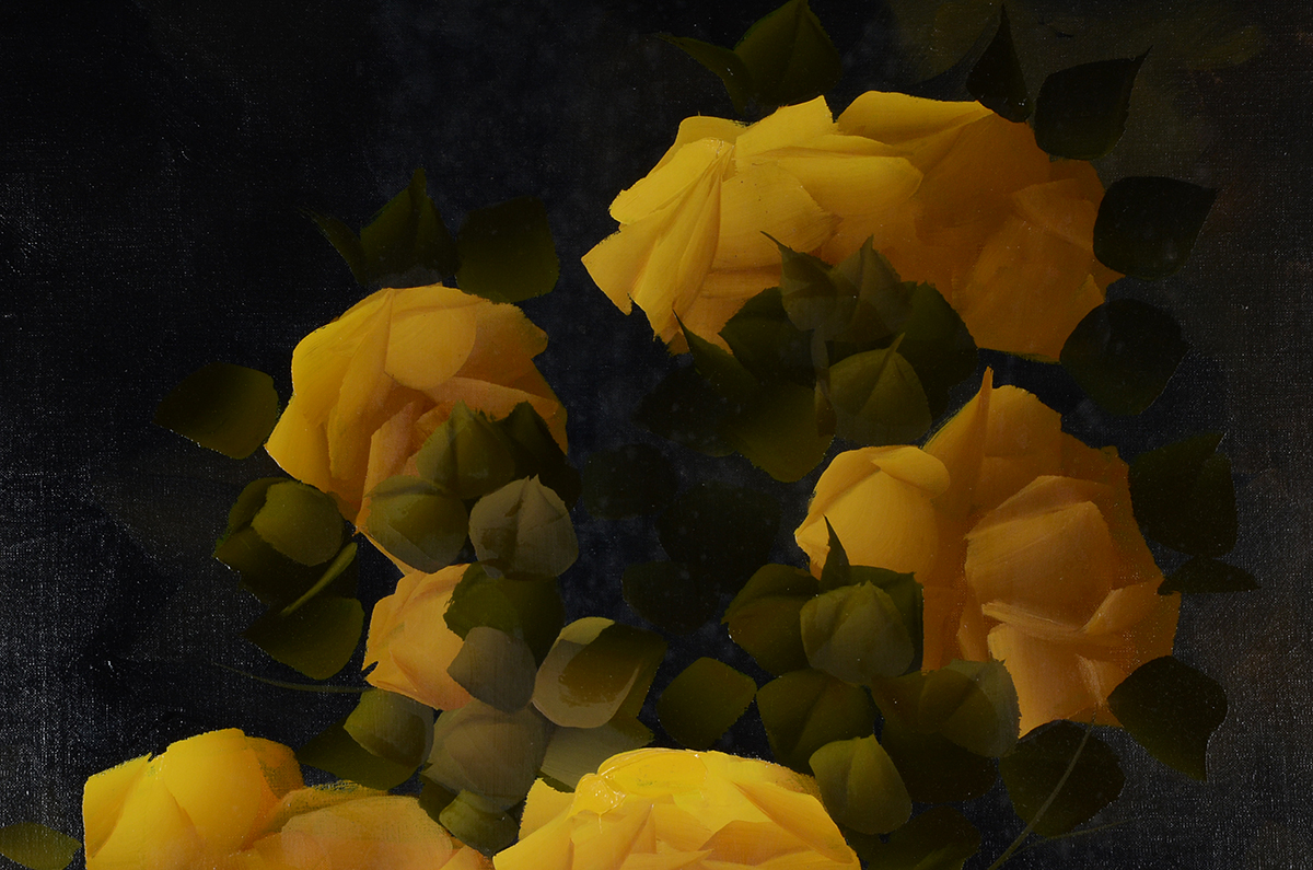 C. Lamont Original Decorative Floral Oil on Canvas