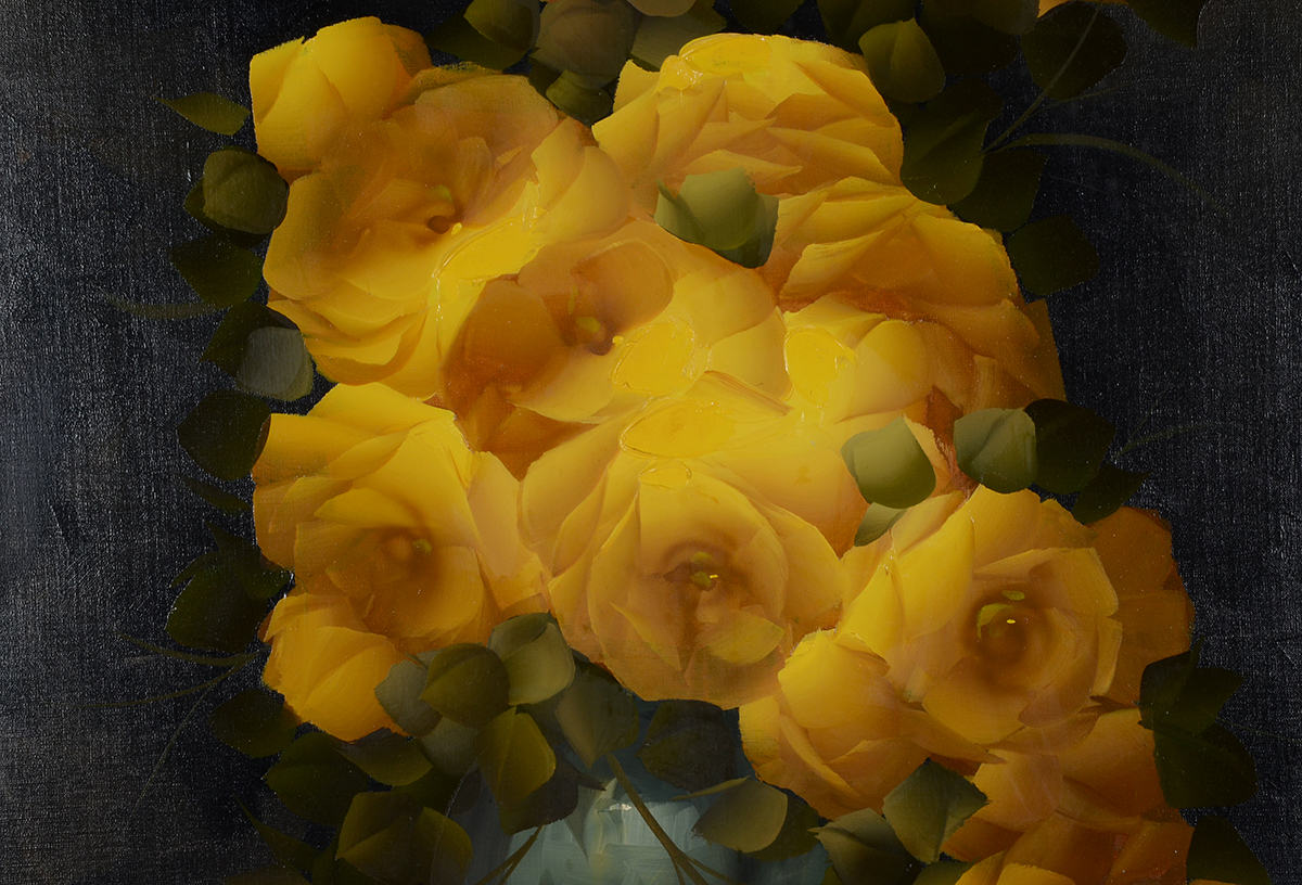 C. Lamont Original Decorative Floral Oil on Canvas