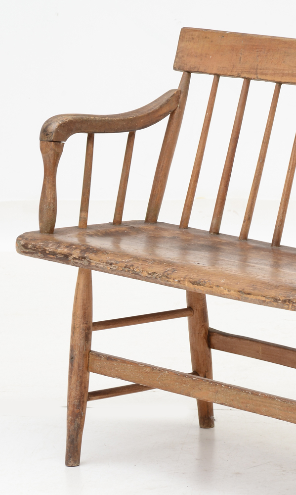 Antique Windsor Style Deacon's Bench