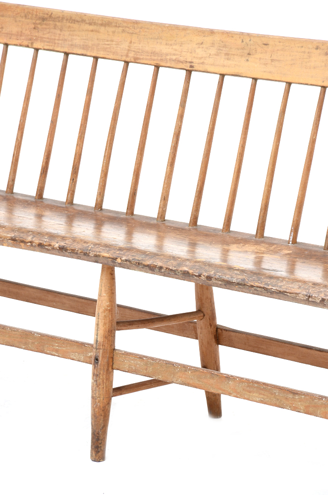 Antique Windsor Style Deacon's Bench