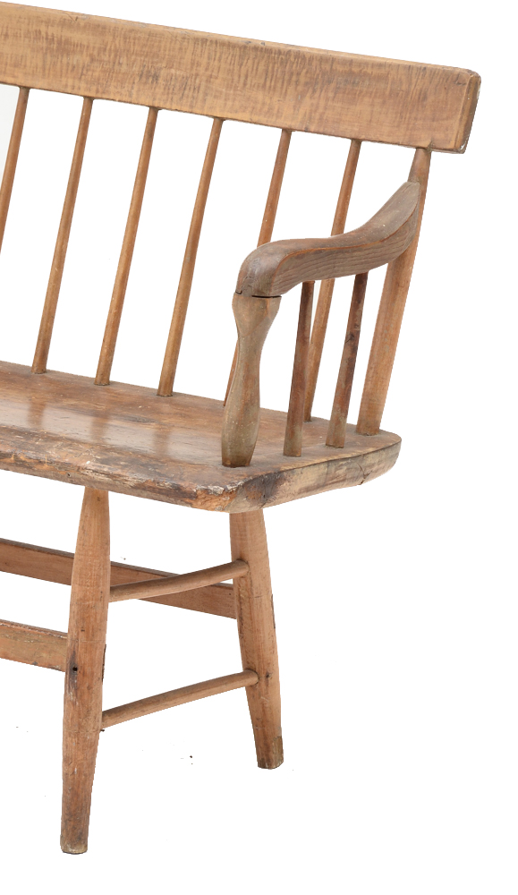 Antique Windsor Style Deacon's Bench