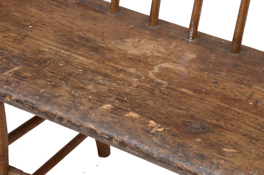 Antique Windsor Style Deacon's Bench