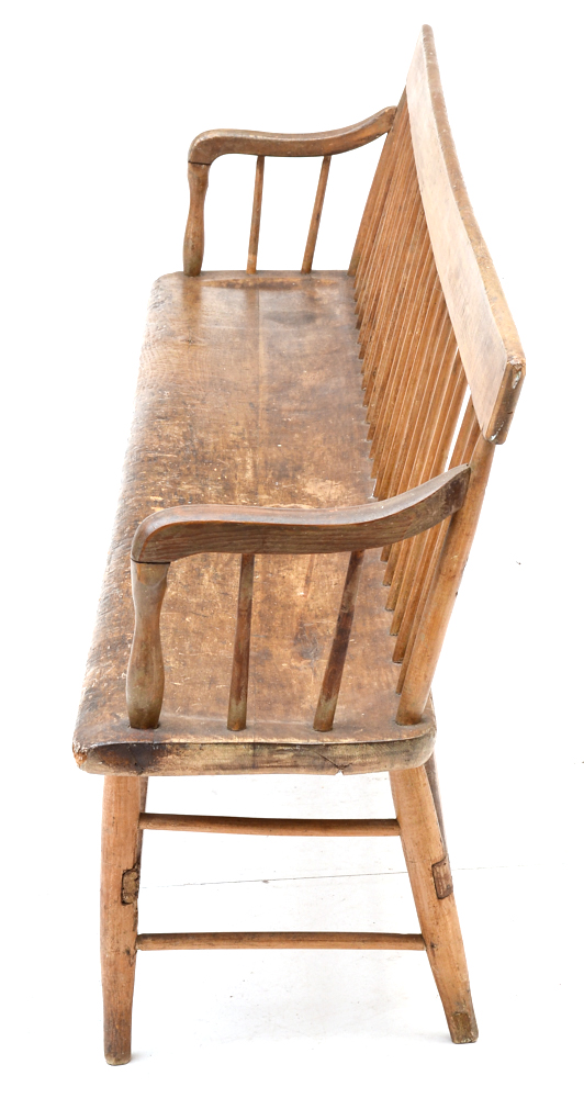 Antique Windsor Style Deacon's Bench