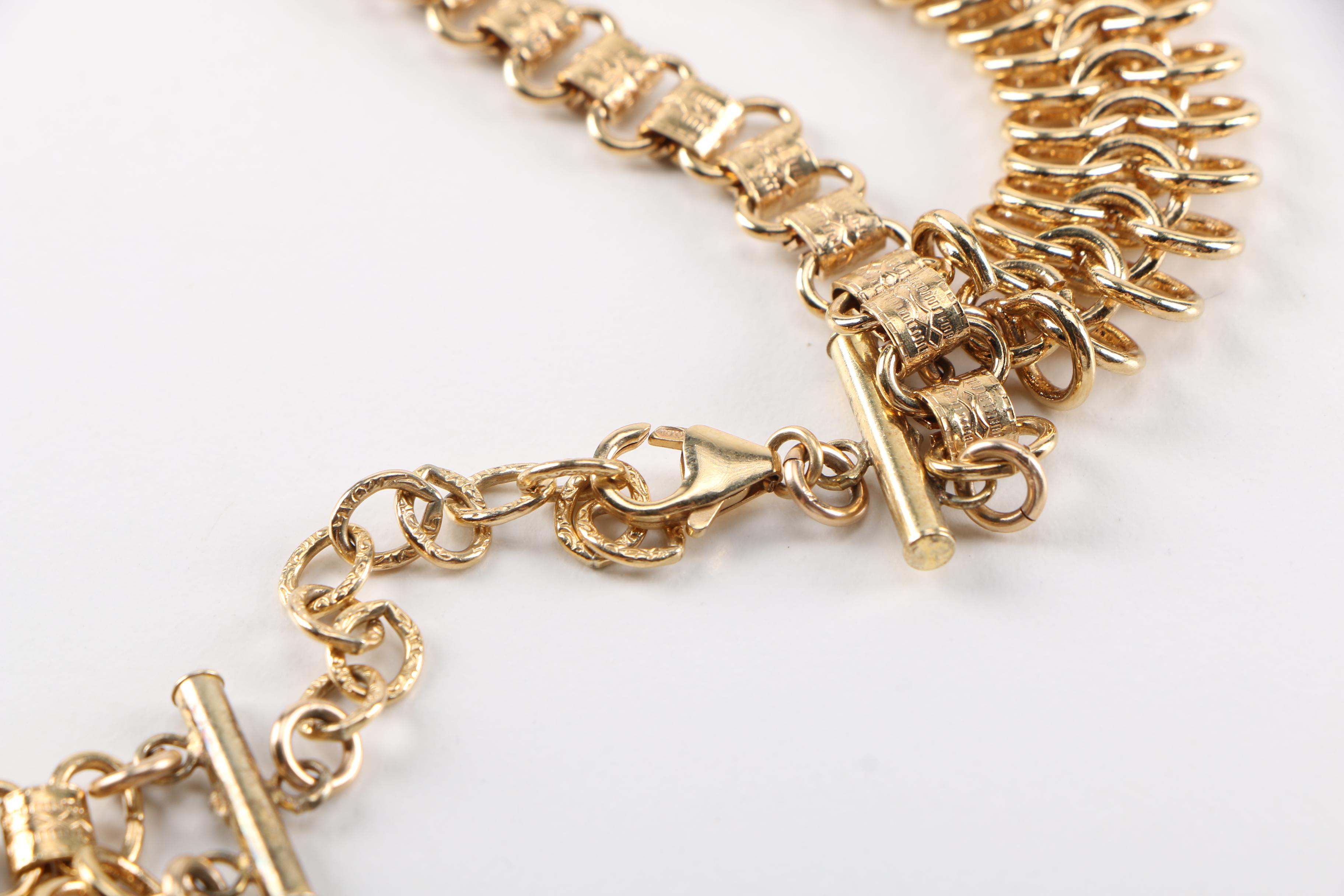 Gold Filled Necklace With Dyed Howlite