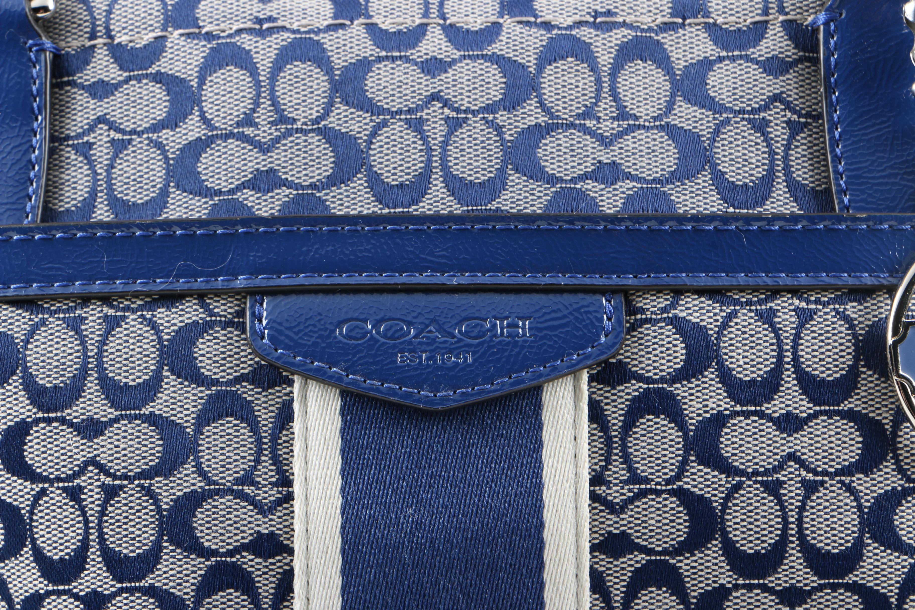 Coach Signature Stripe Tote Bag