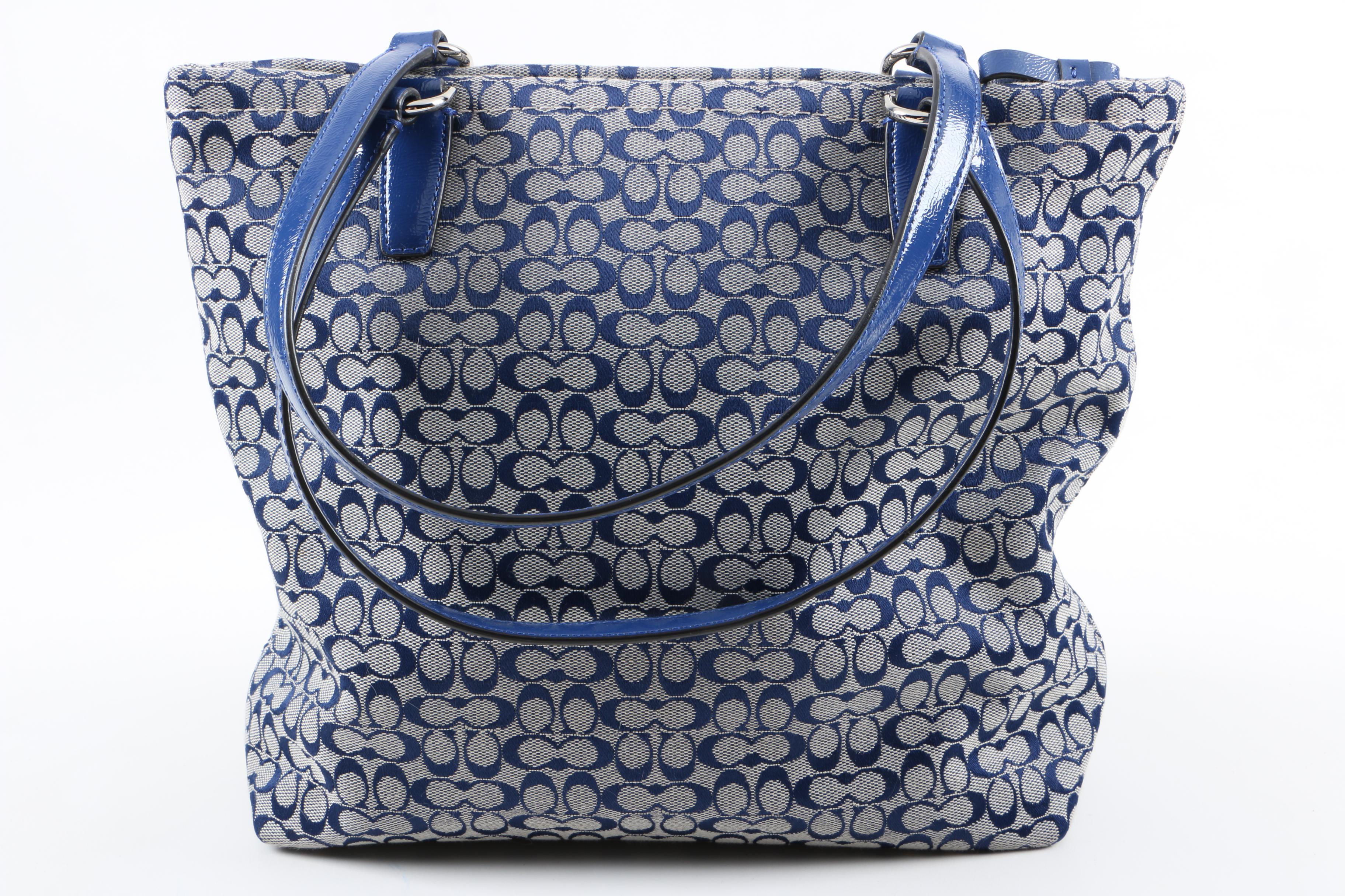 Coach Signature Stripe Tote Bag