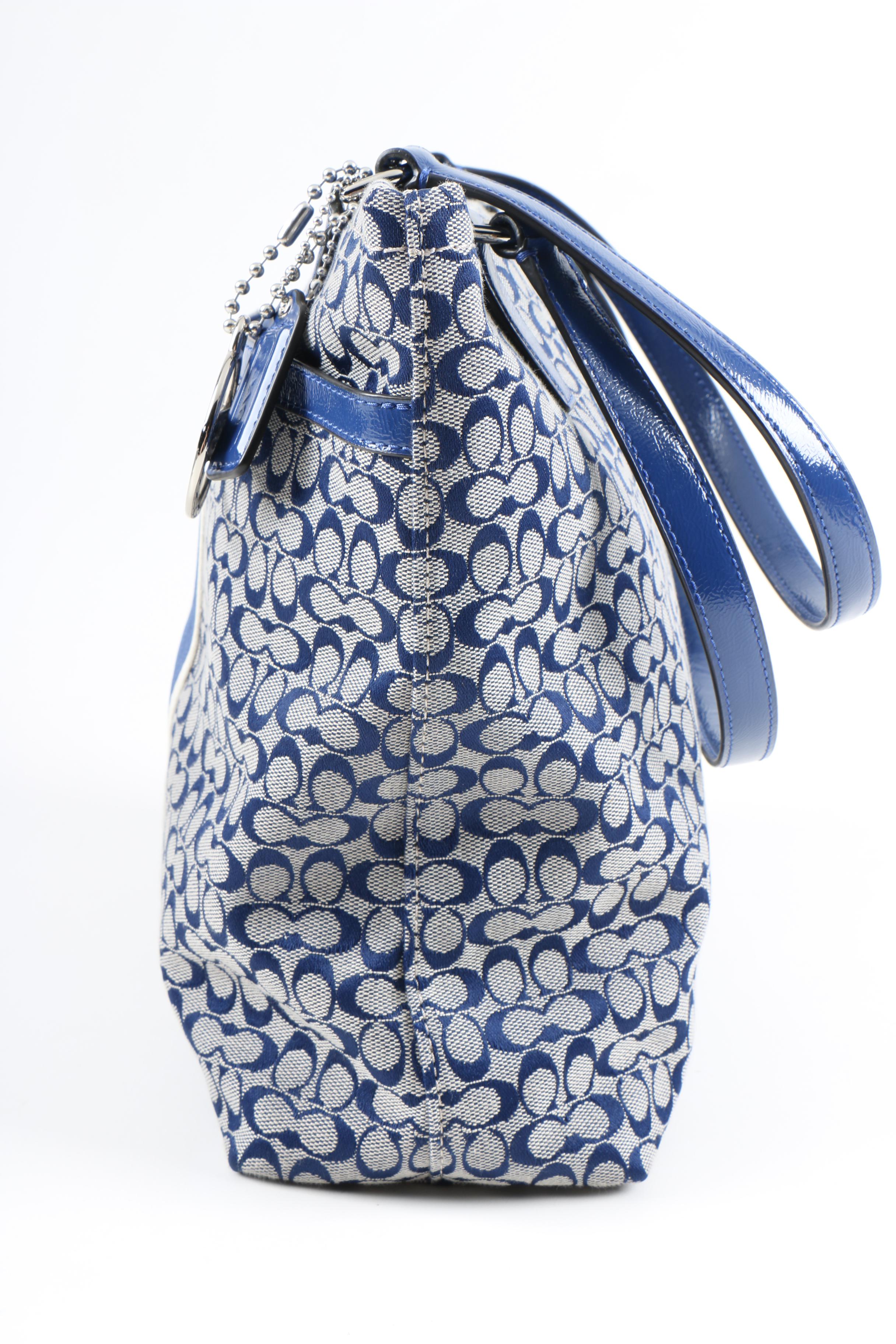 Coach Signature Stripe Tote Bag