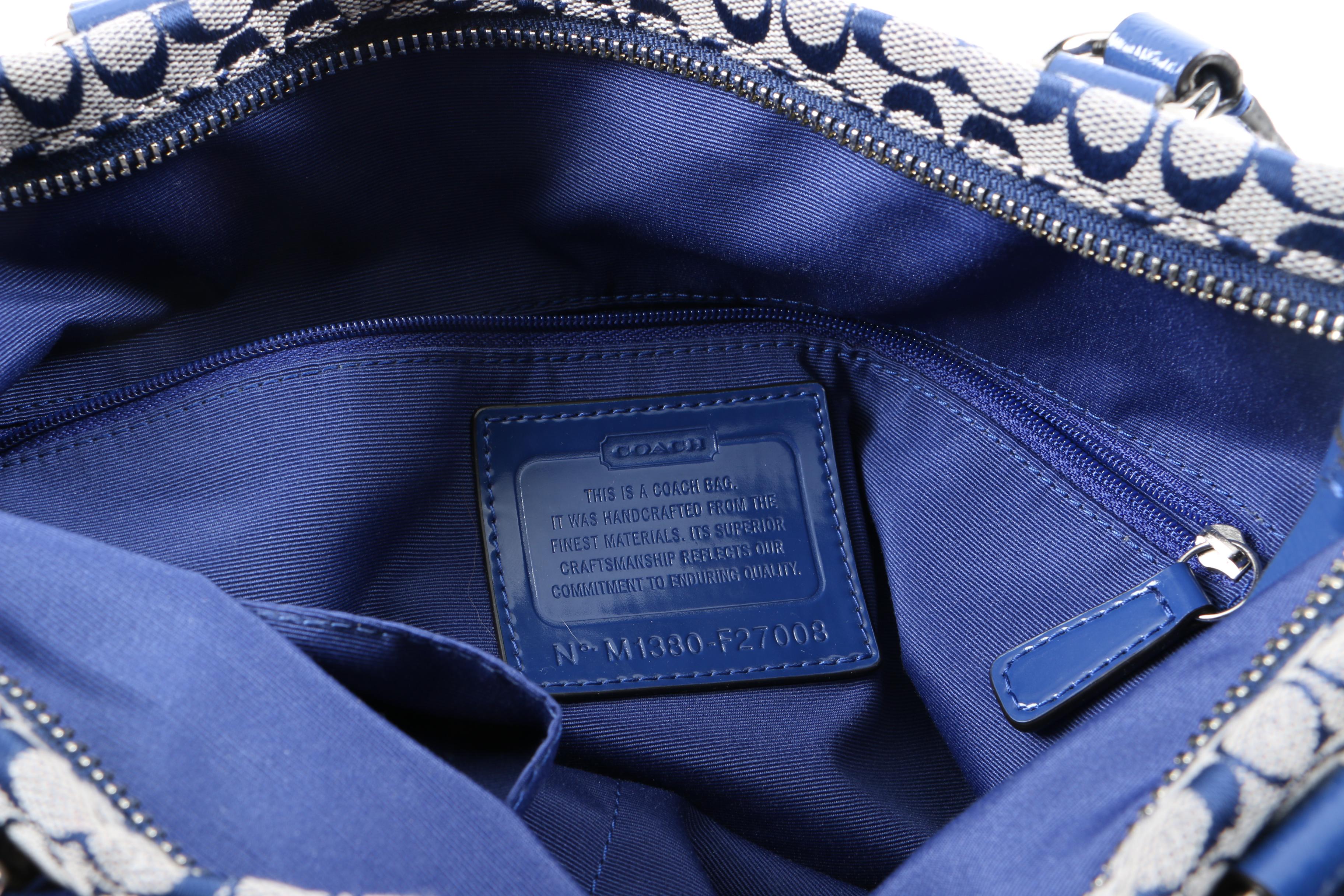 Coach Signature Stripe Tote Bag