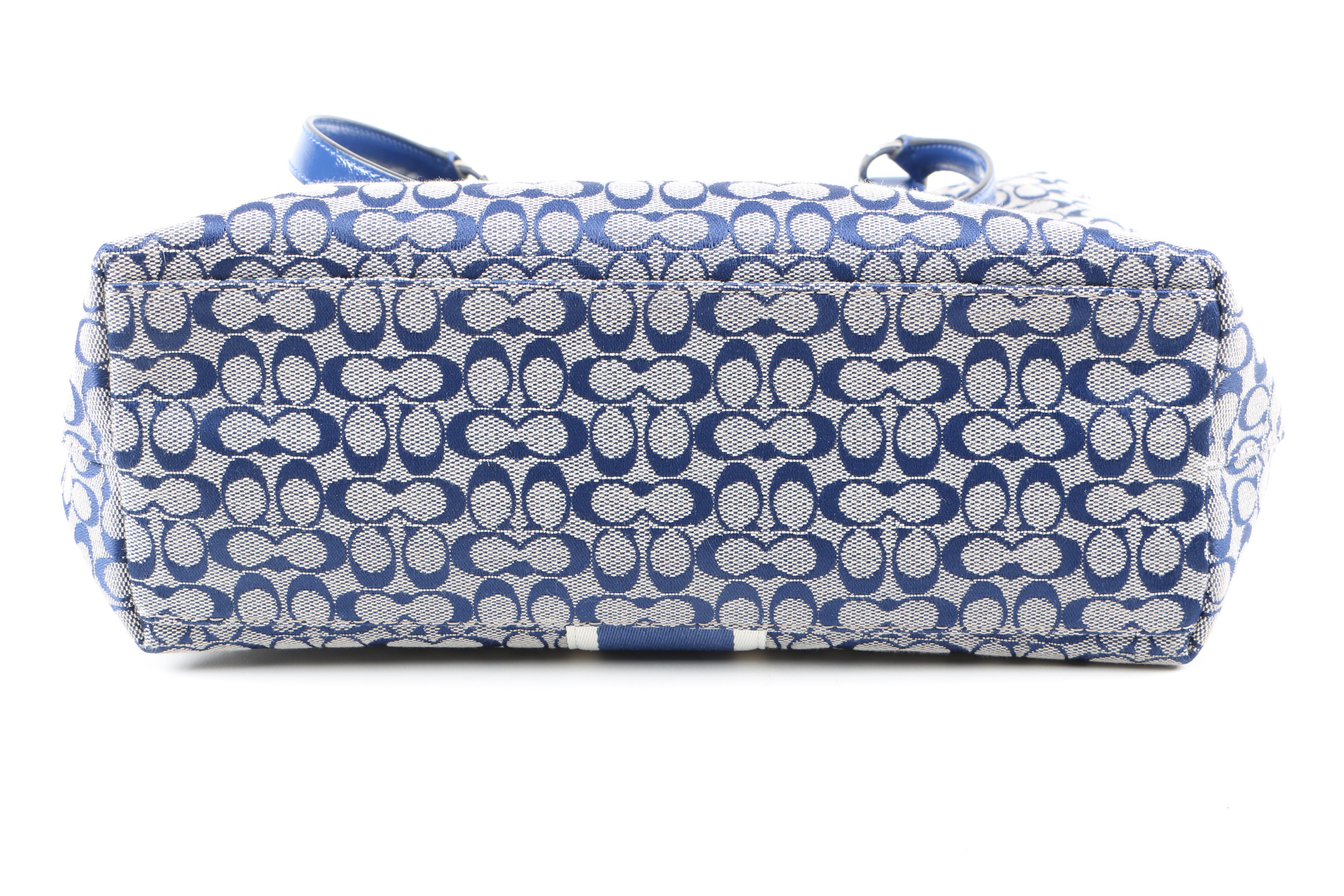 Coach Signature Stripe Tote Bag