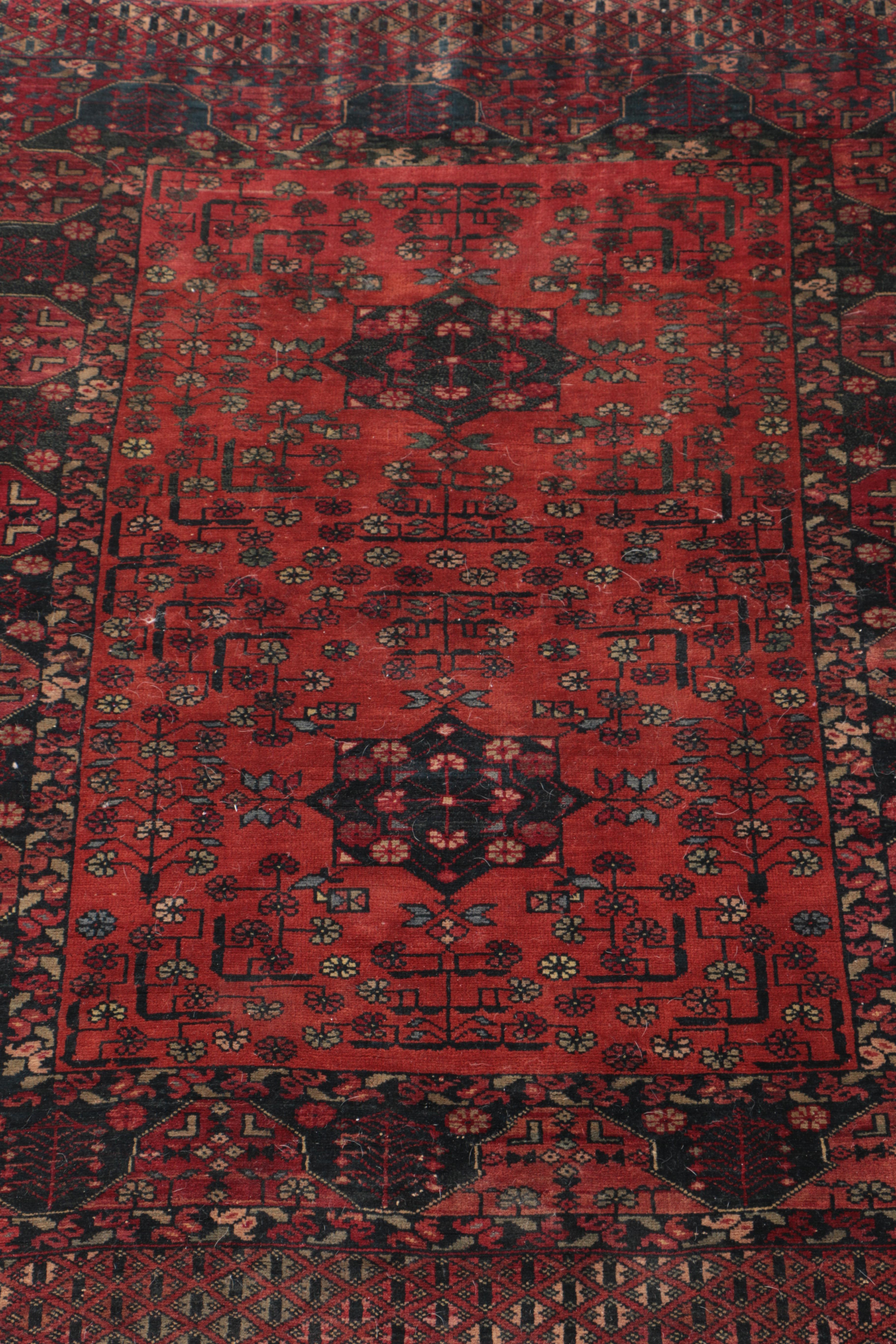 Hand-Knotted Ersari Tribal Area Rug