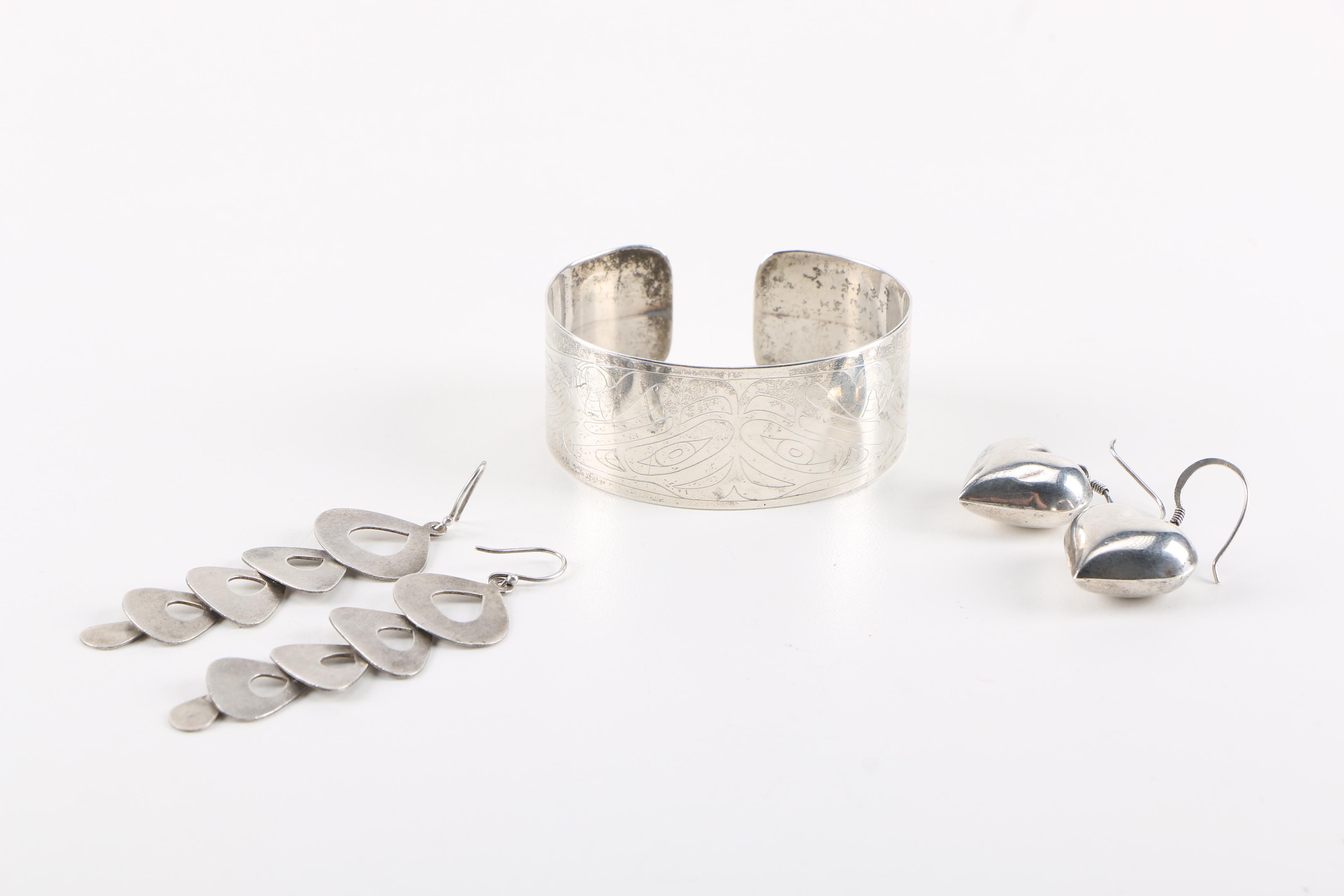 Vintage Assortment of Sterling Silver Jewelry Including Jane Diaz