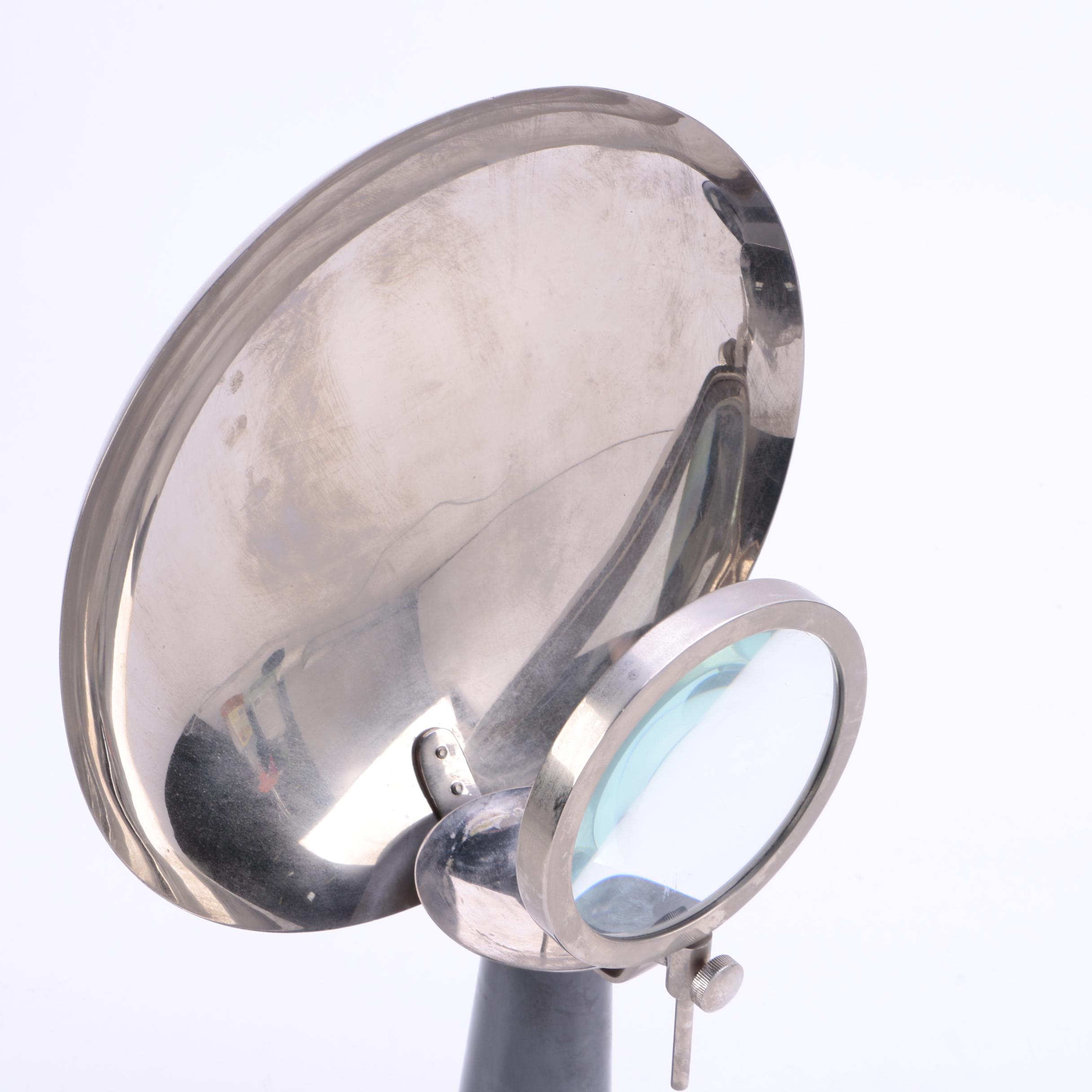 Vintage Parabolic Magnifier Medical Lamp