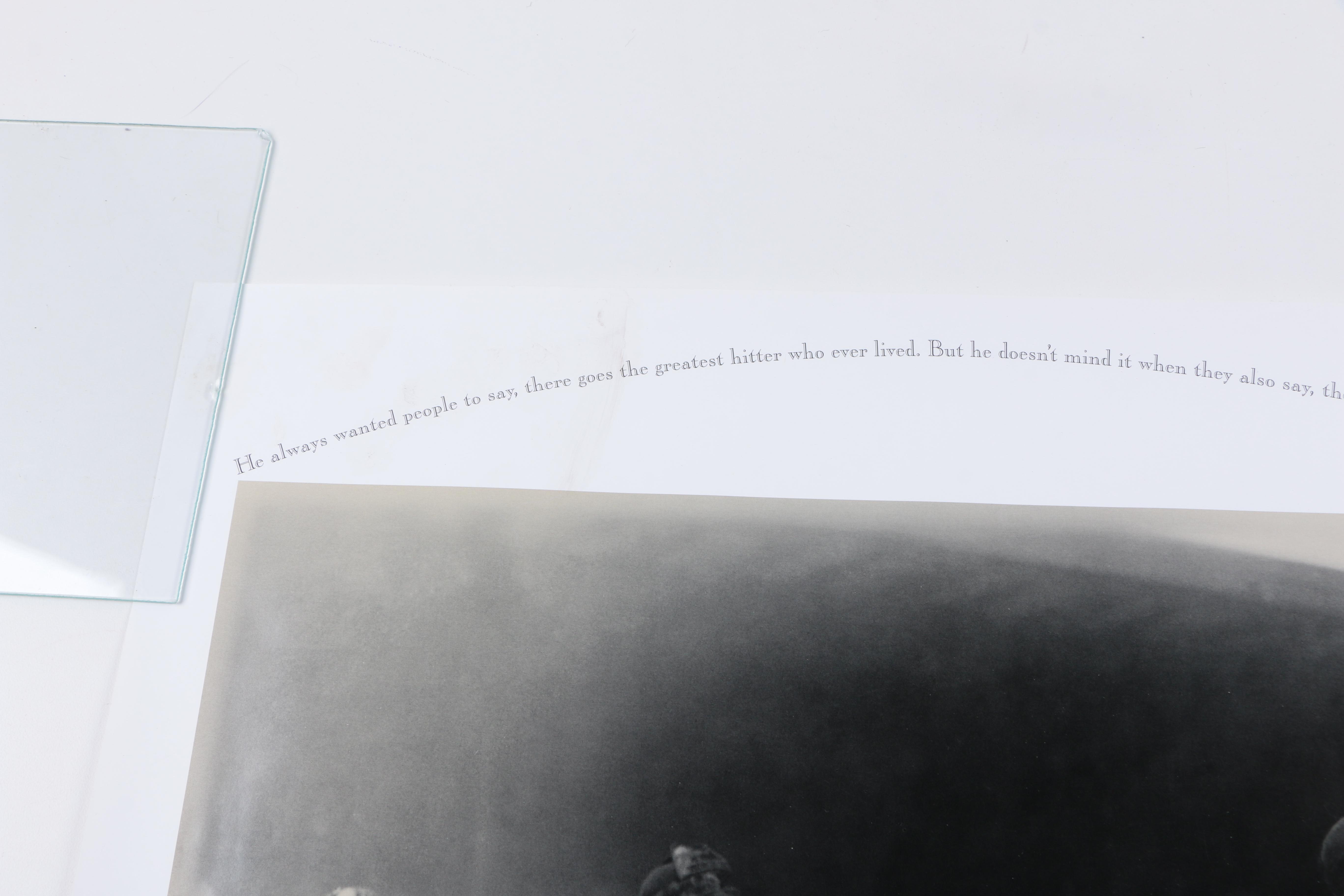 Commemorative Ted Williams Offset Lithograph of Iconic Photograph