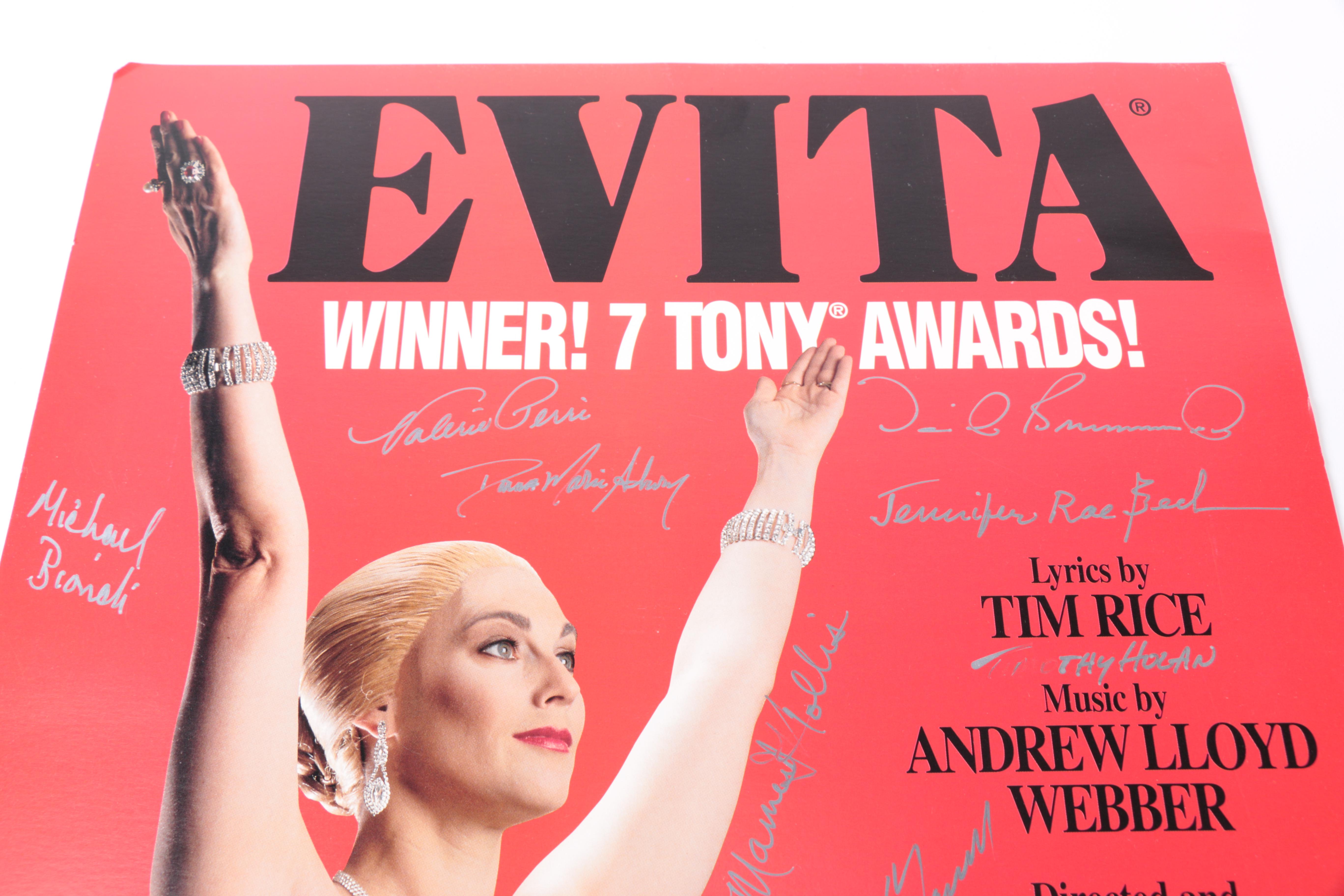 Autographed 1993 "EVITA" Poster