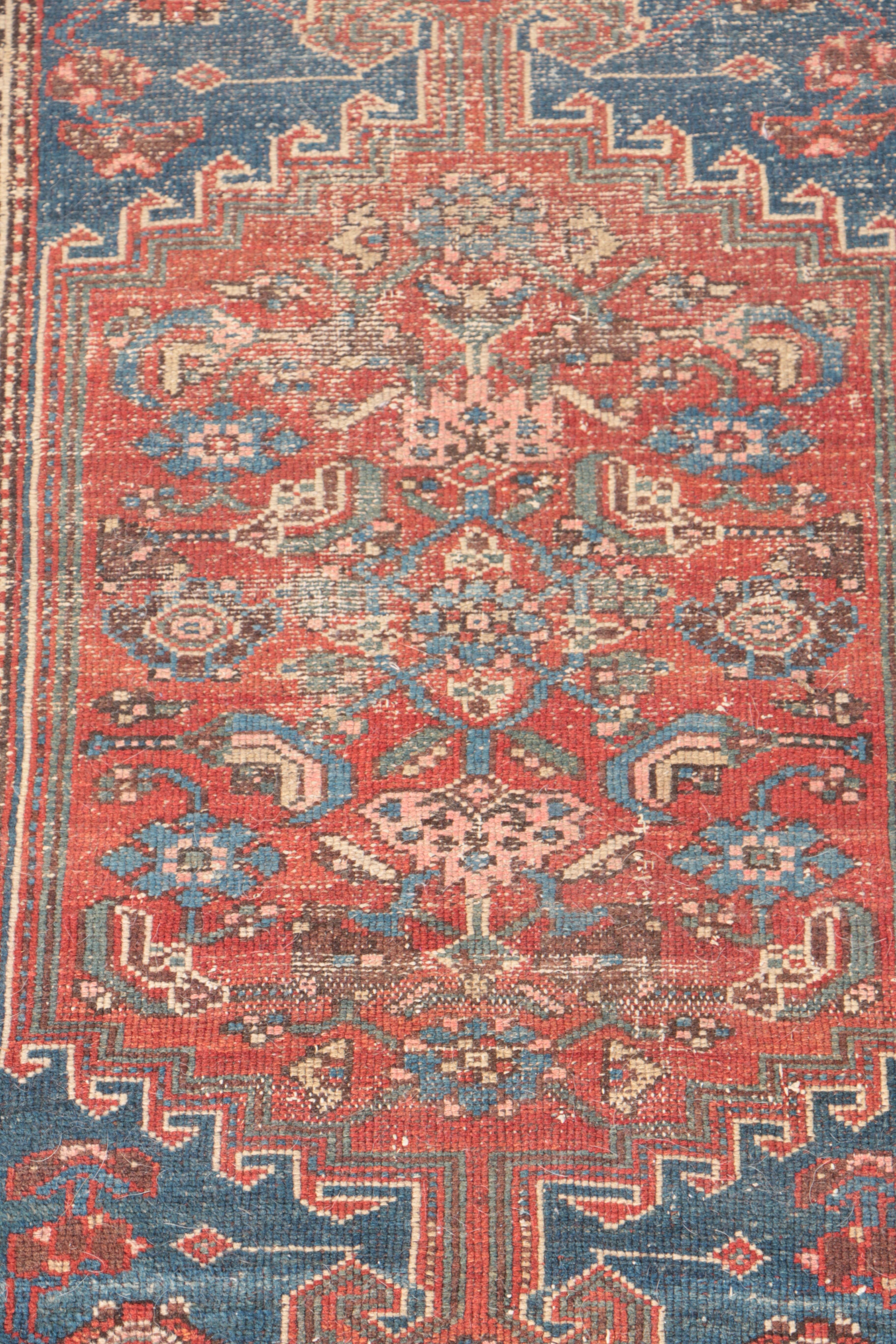 Antique Hand-Woven Persian Tribal Area Rug
