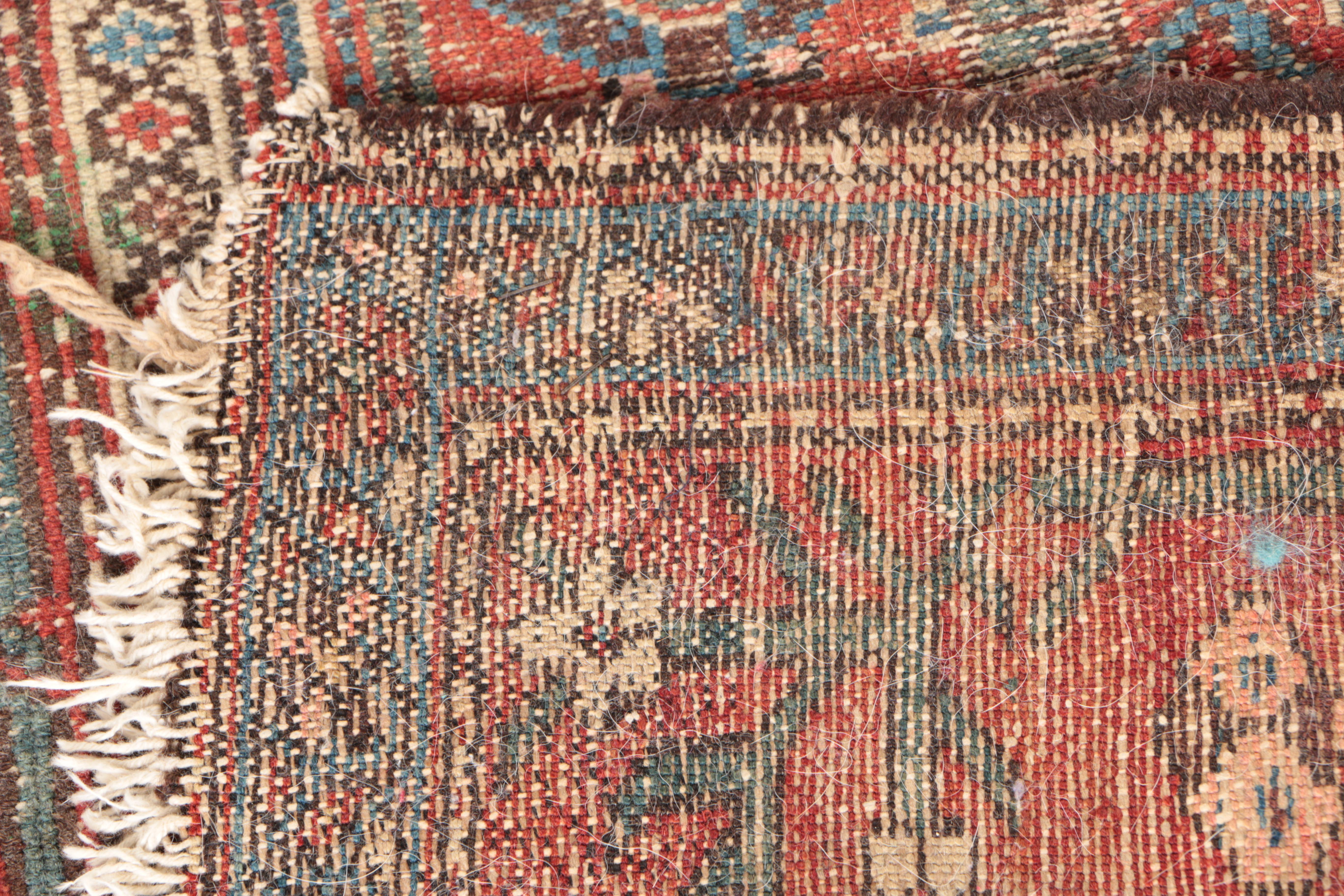 Antique Hand-Woven Persian Tribal Area Rug