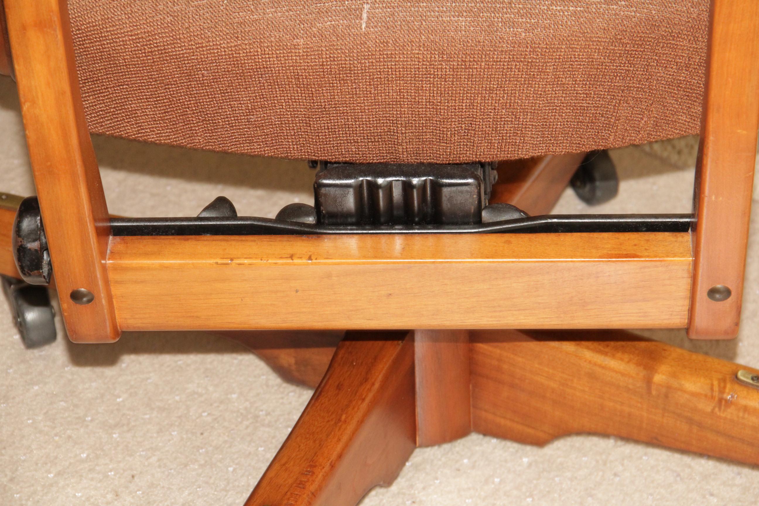 Brown Leather Rolling Office Chair