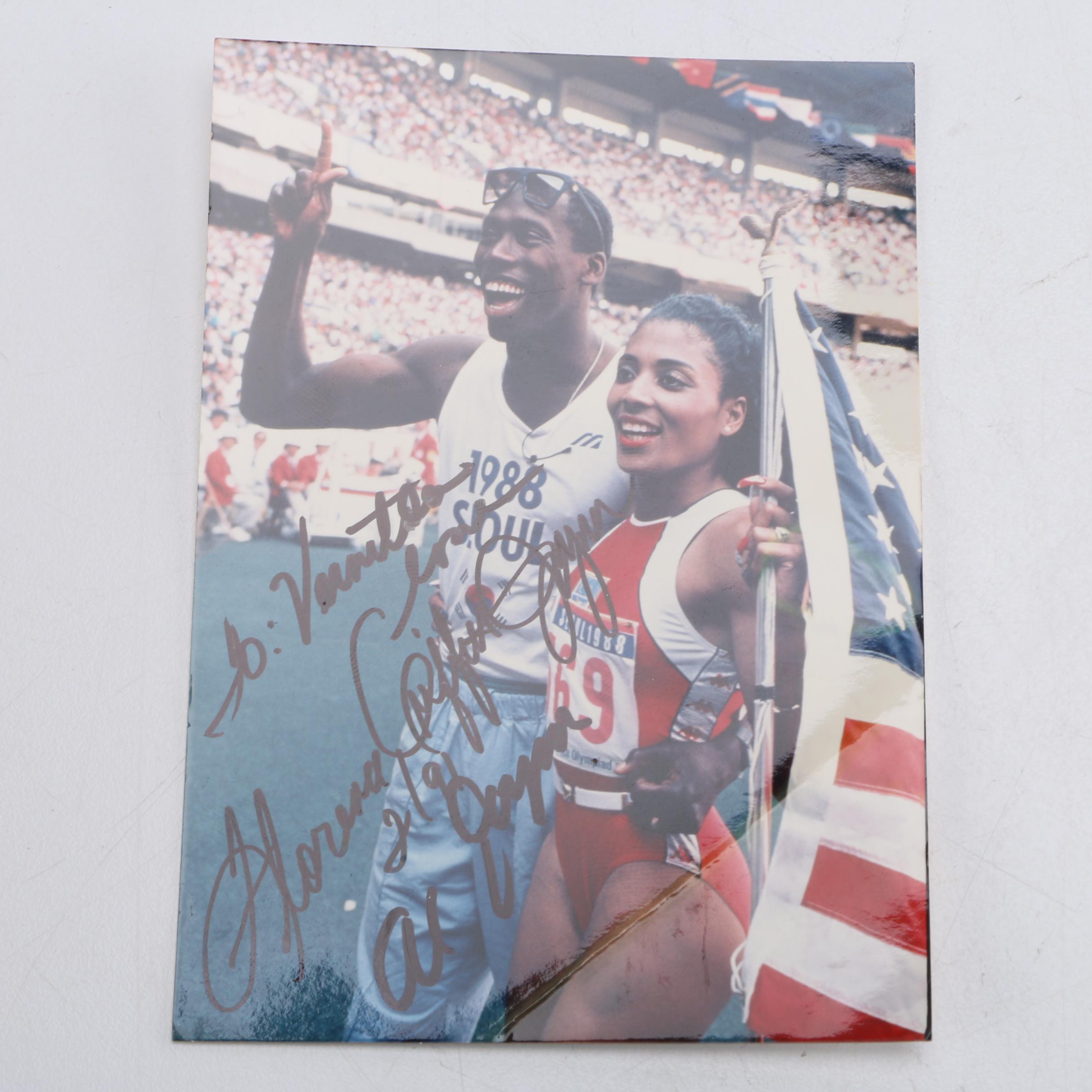 Florence Griffith Joyner Signed 1988 Olympic Photo