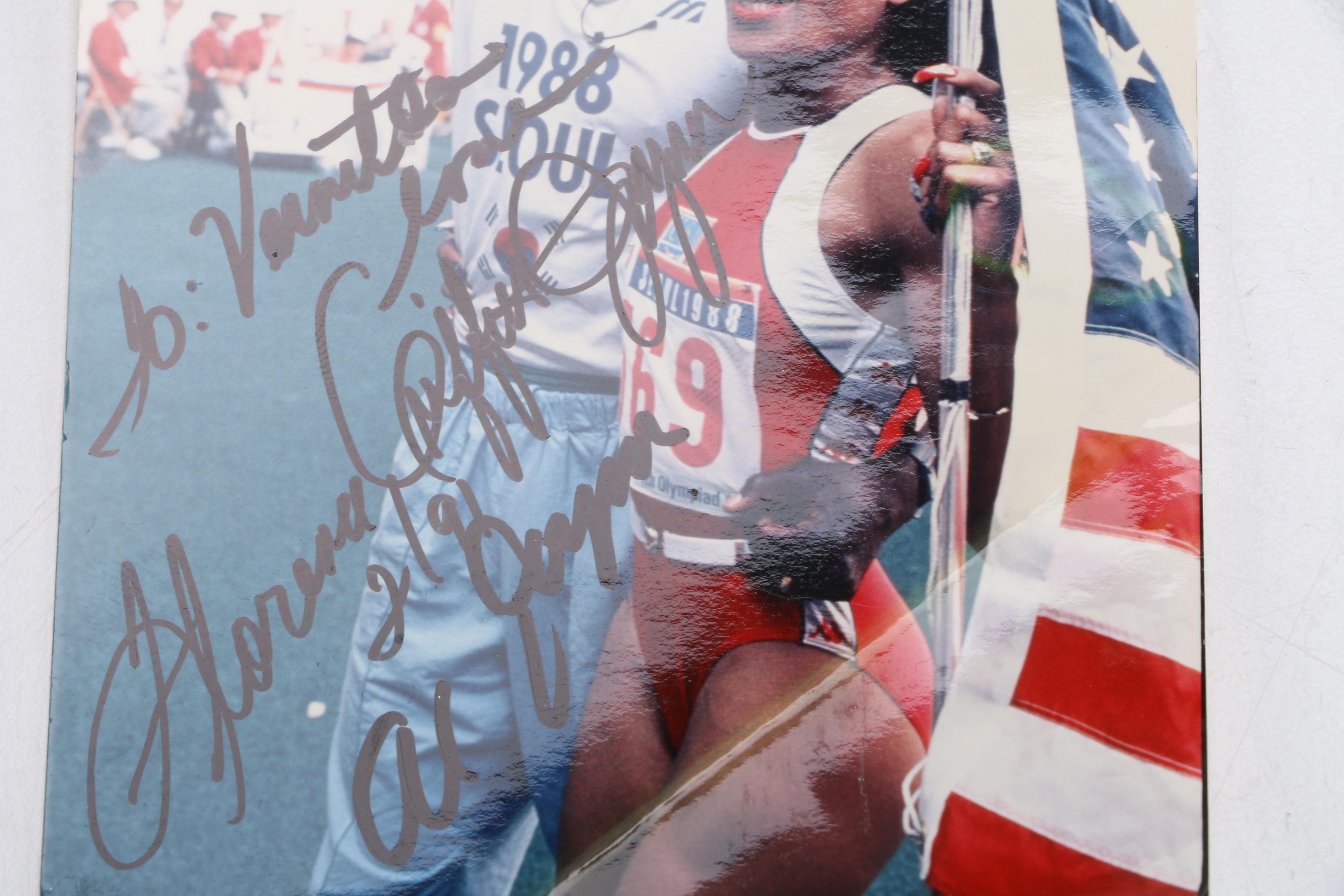 Florence Griffith Joyner Signed 1988 Olympic Photo