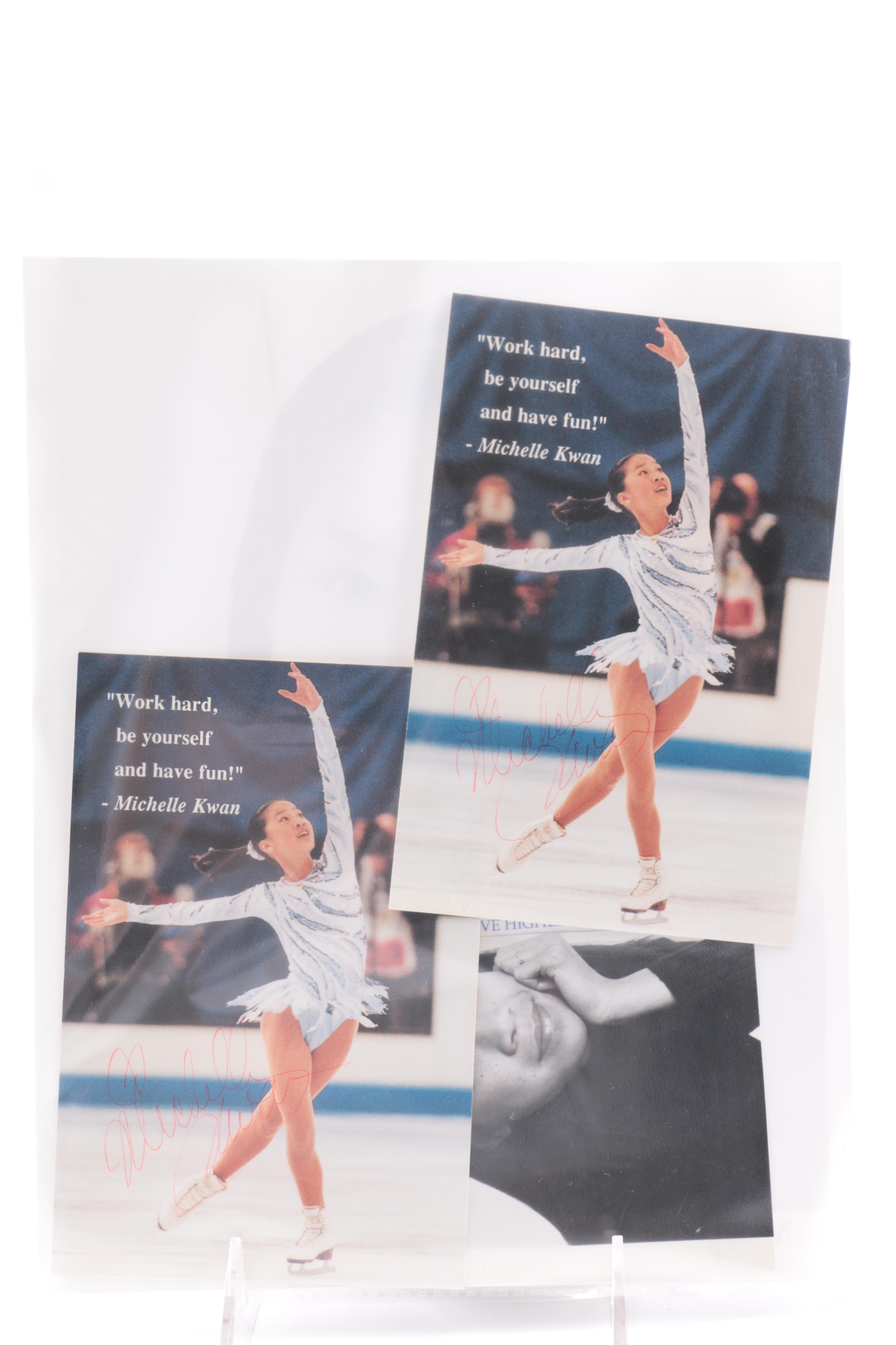 Autographed "Michelle Kwan" U.S. Figure Skating Photograph