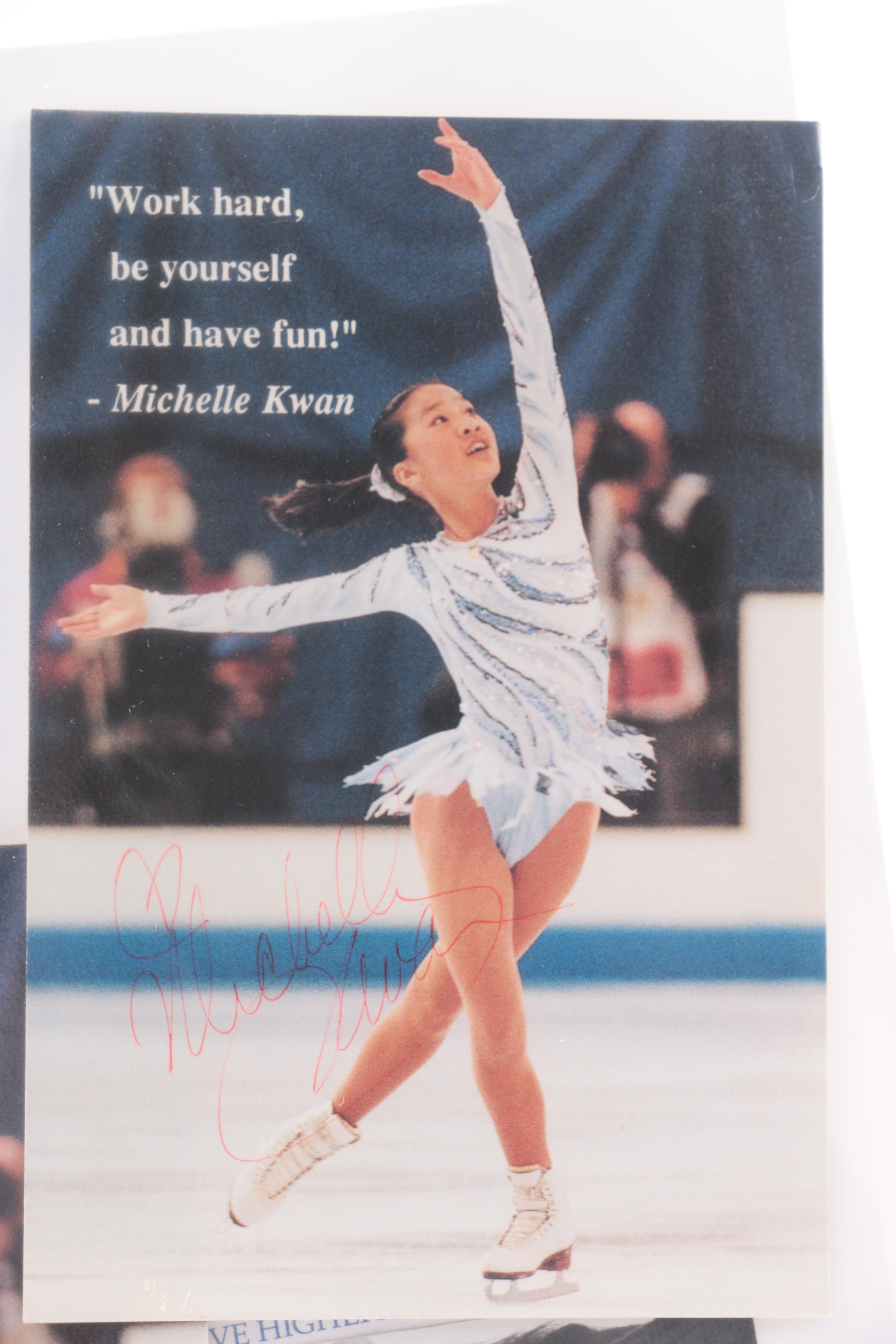 Autographed "Michelle Kwan" U.S. Figure Skating Photograph