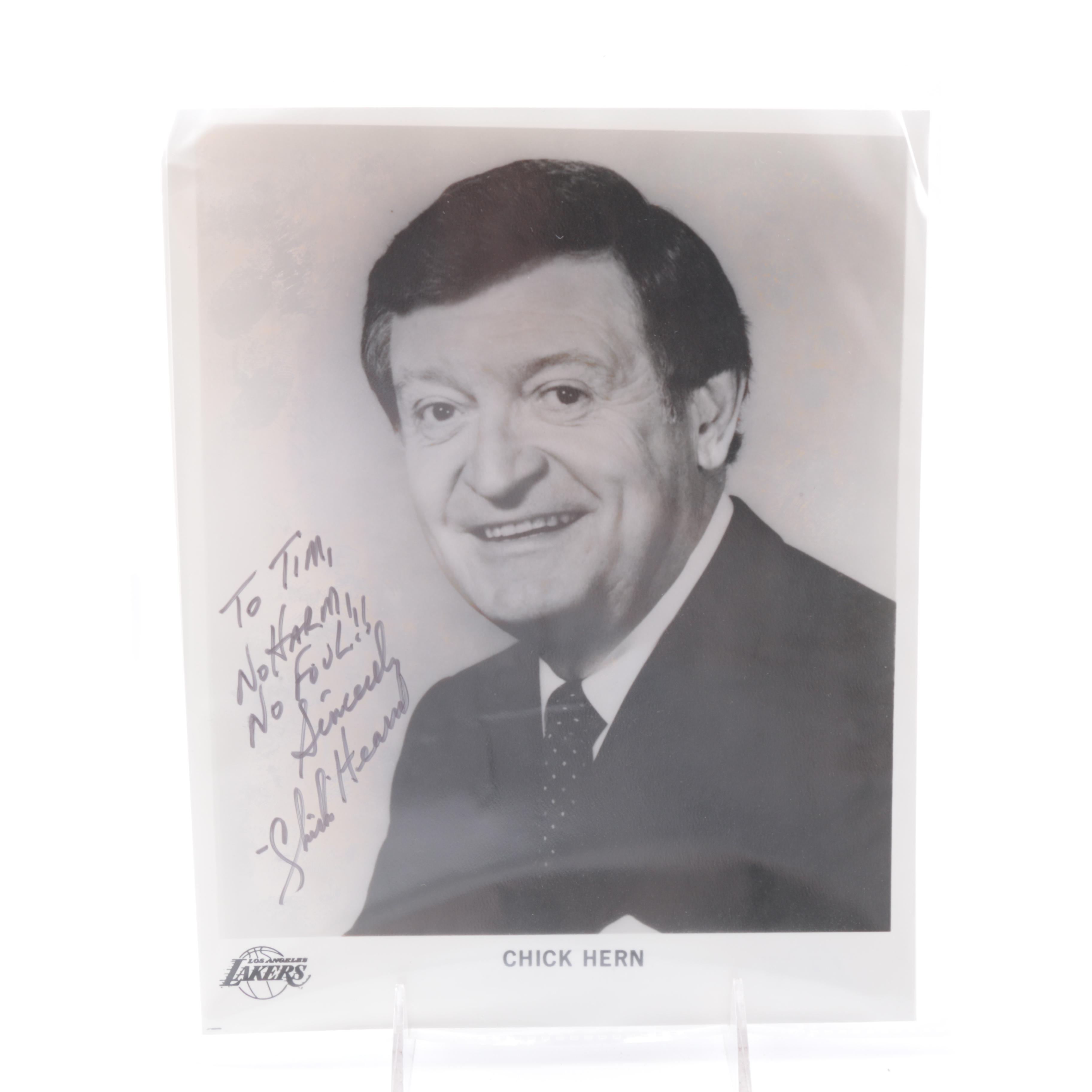 Chick Hearn Signed Images