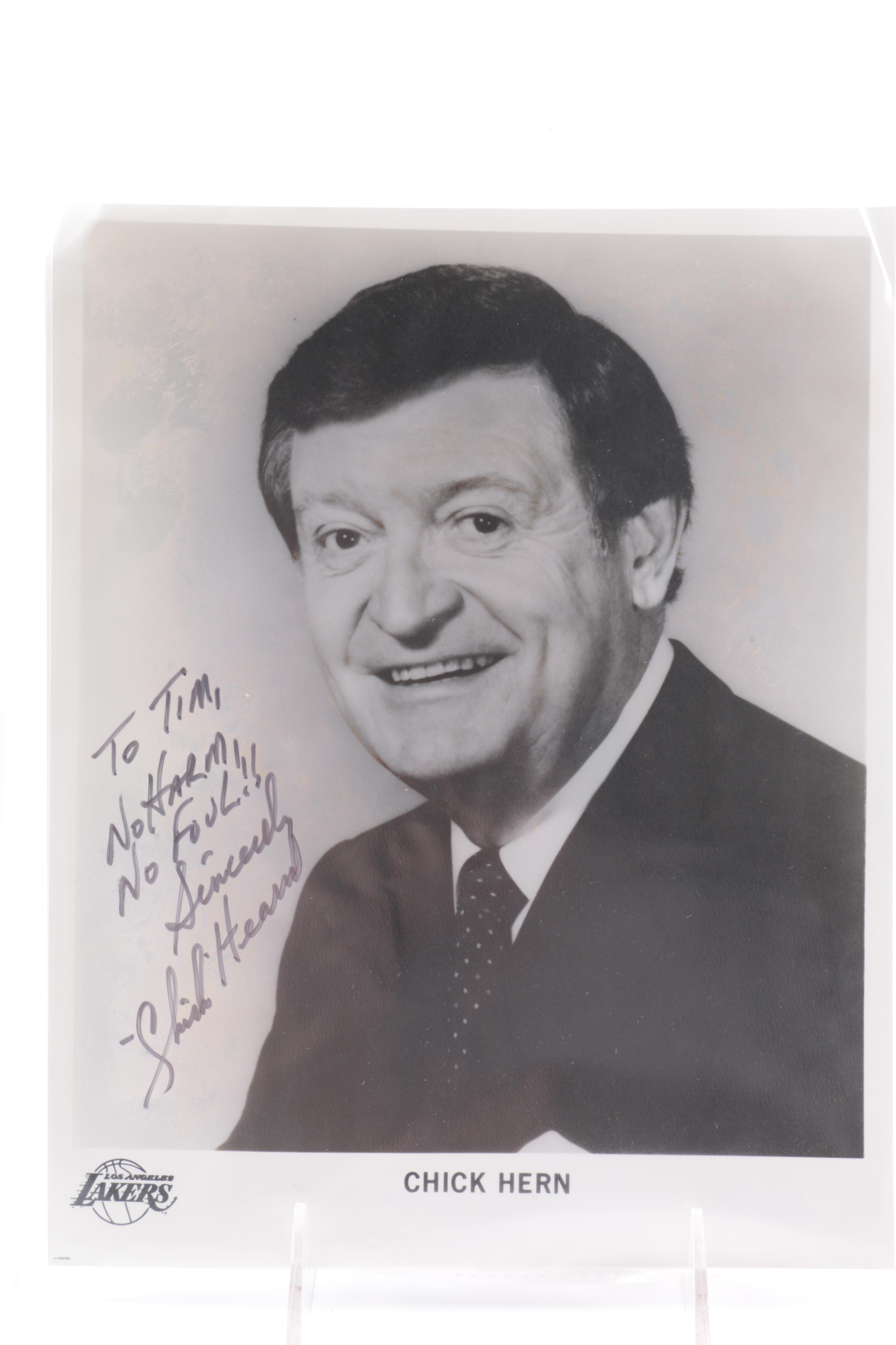 Chick Hearn Signed Images