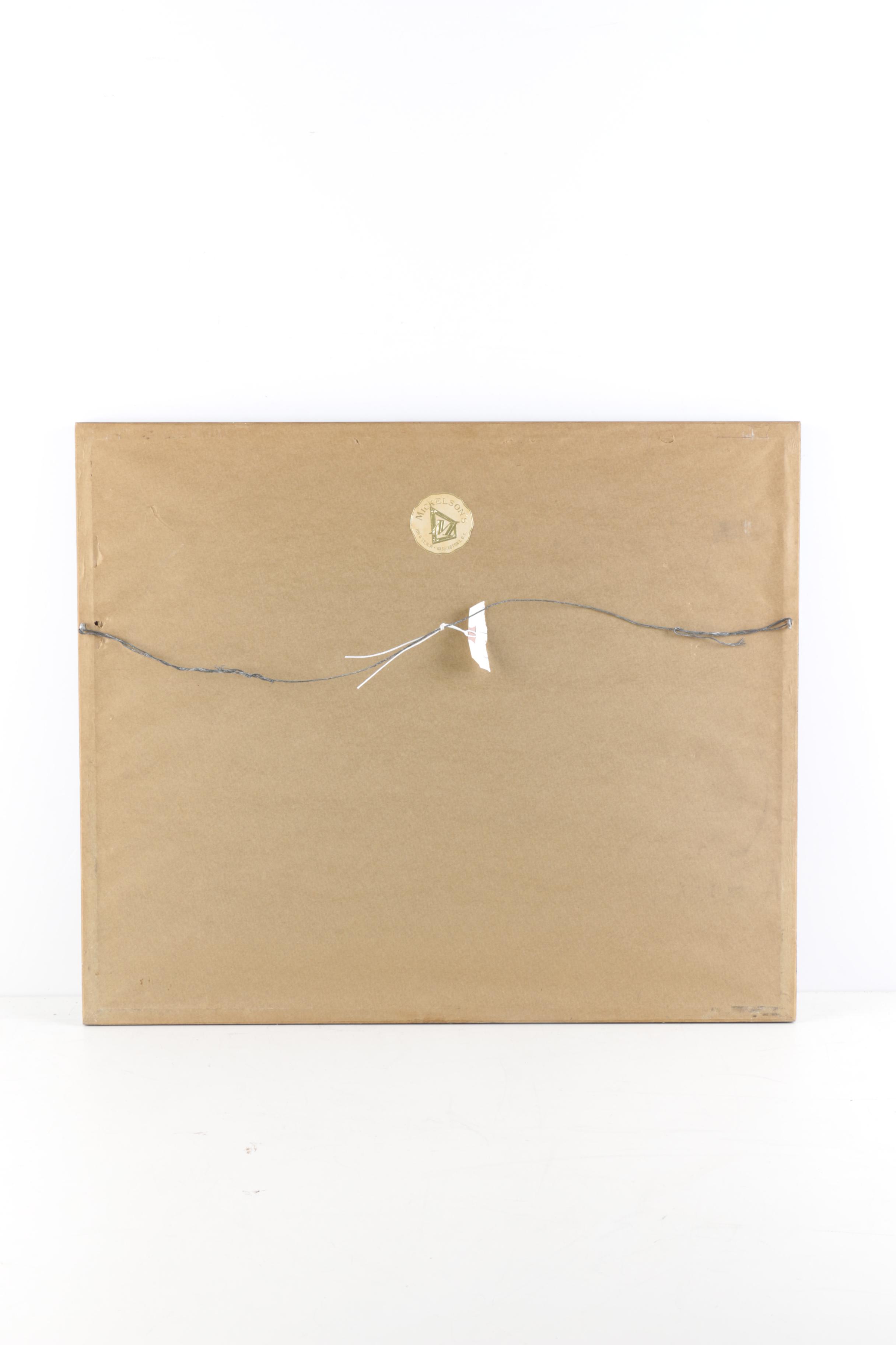 Framed Offset Lithograph on Paper of a Torii