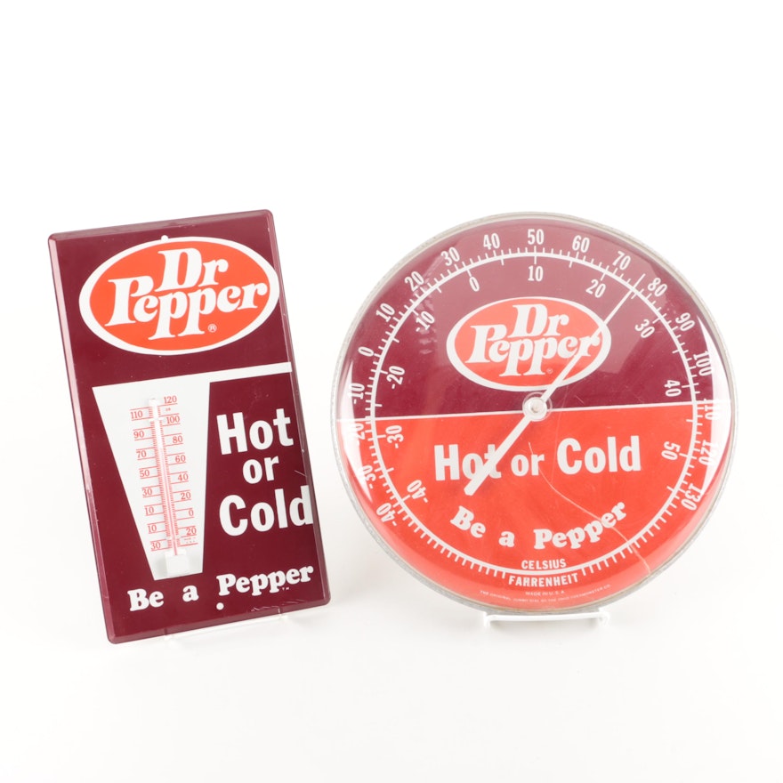 Vintage Dr. Pepper Temperature Gauge Wall Hangings