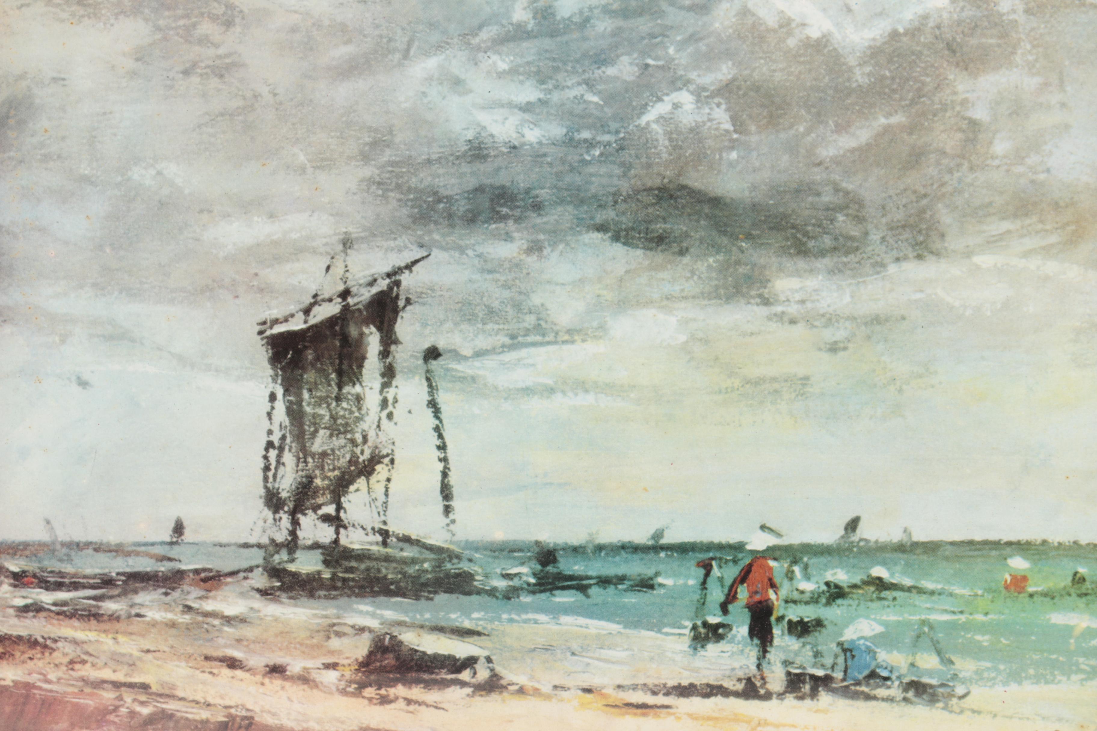 Offset Lithograph on Paper After Le Minh of Coastal Scene