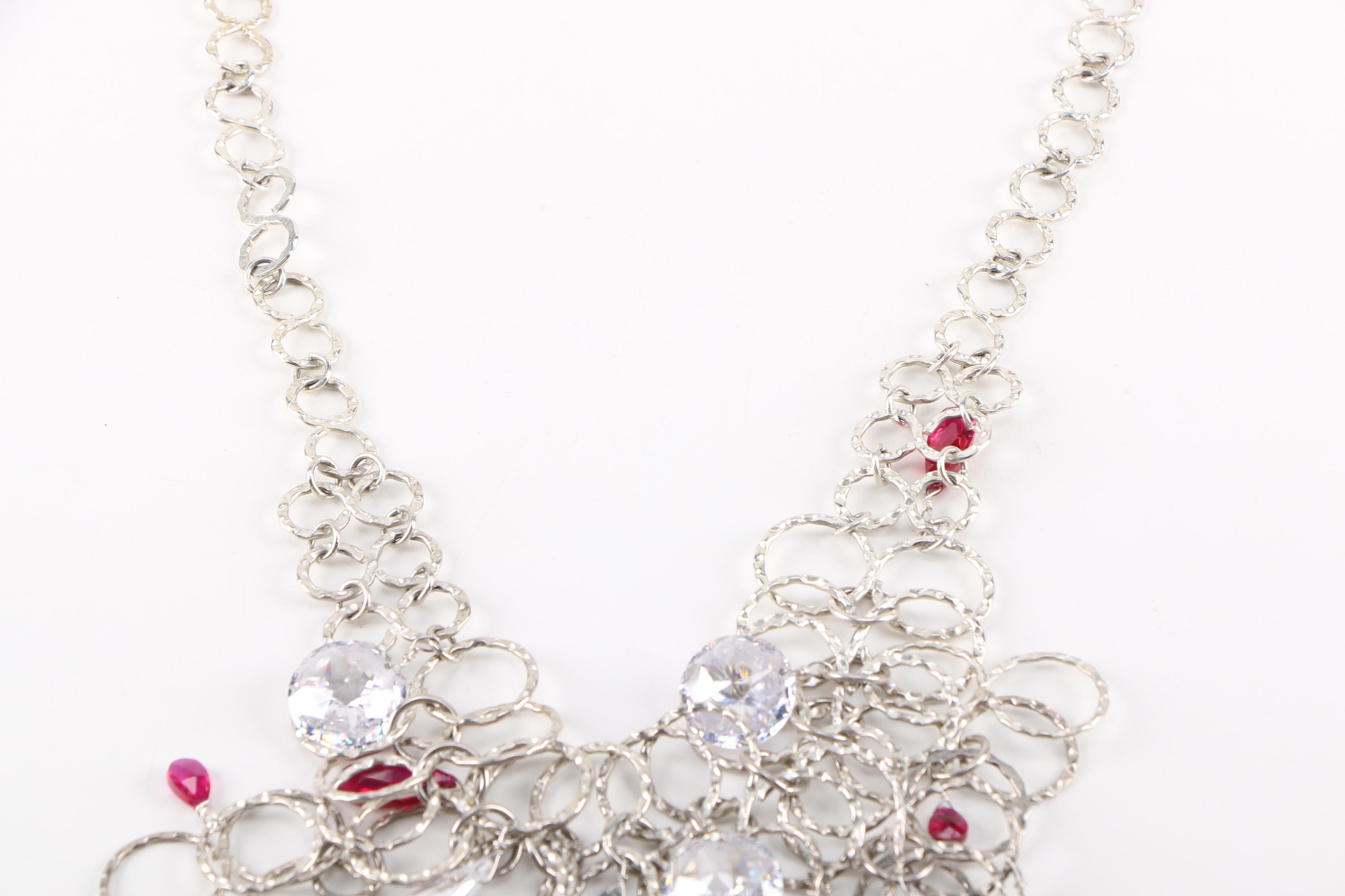 Sterling Silver Statement Necklace
