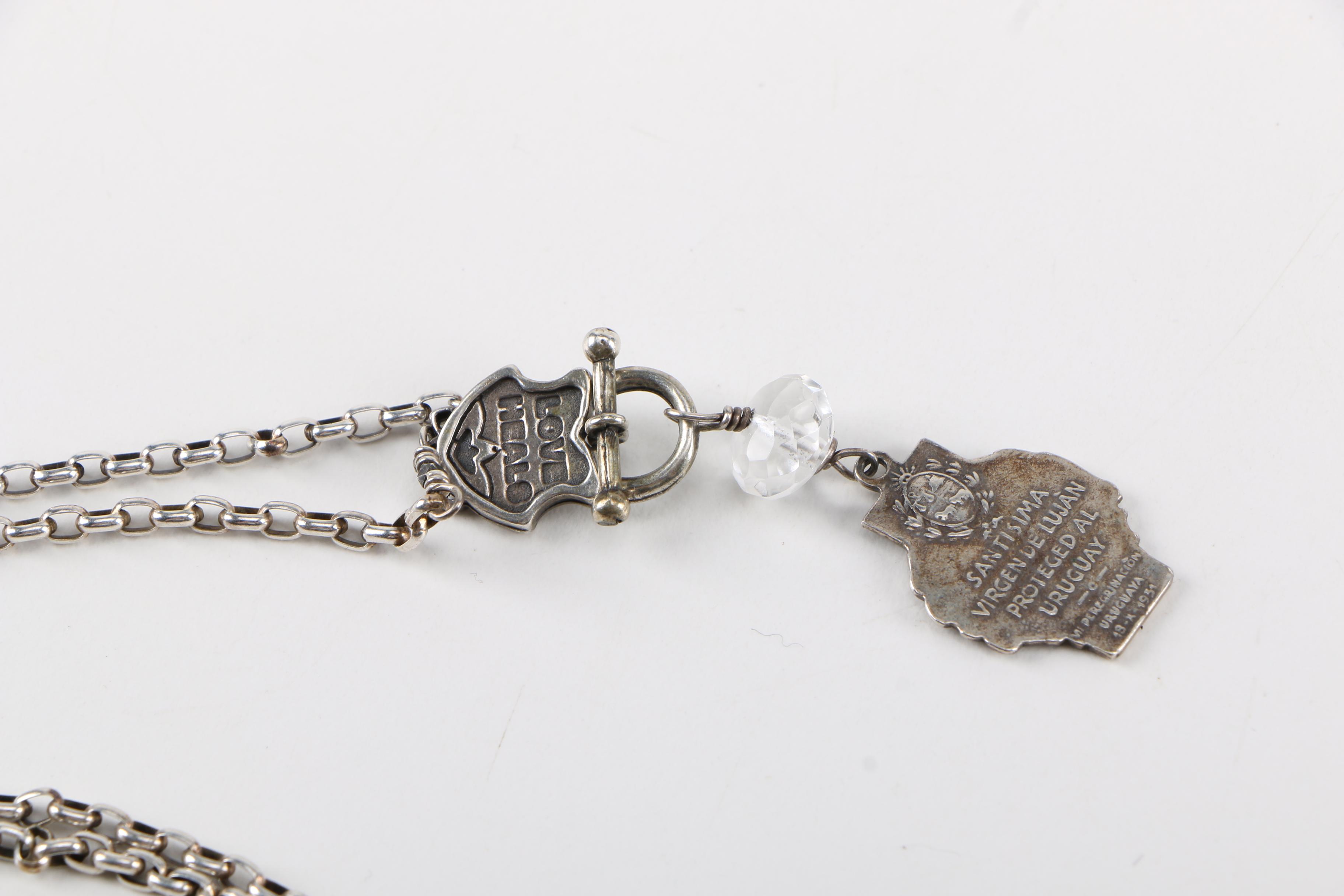 "Love Heals" Sterling Silver Necklace With Cultured Pearls