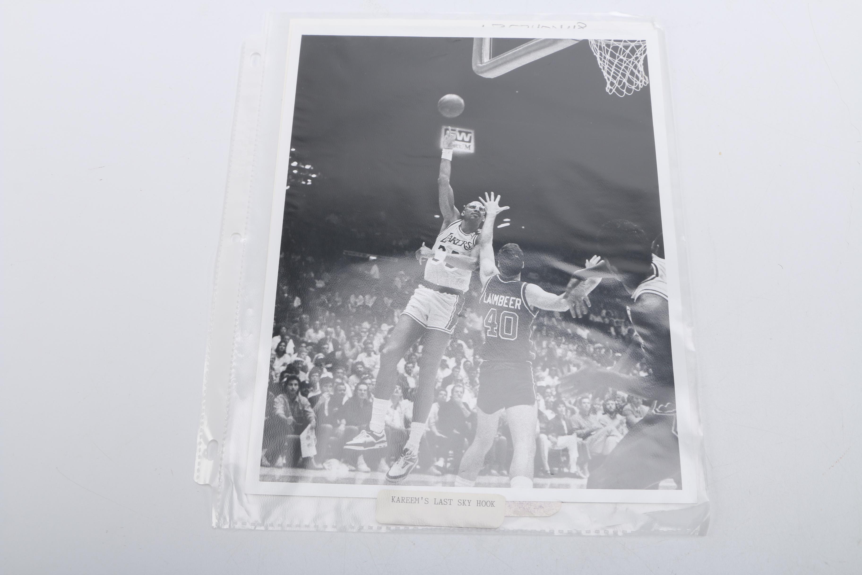 Collection of NBA/NFL Photographs including Autographed "Tom Flores"