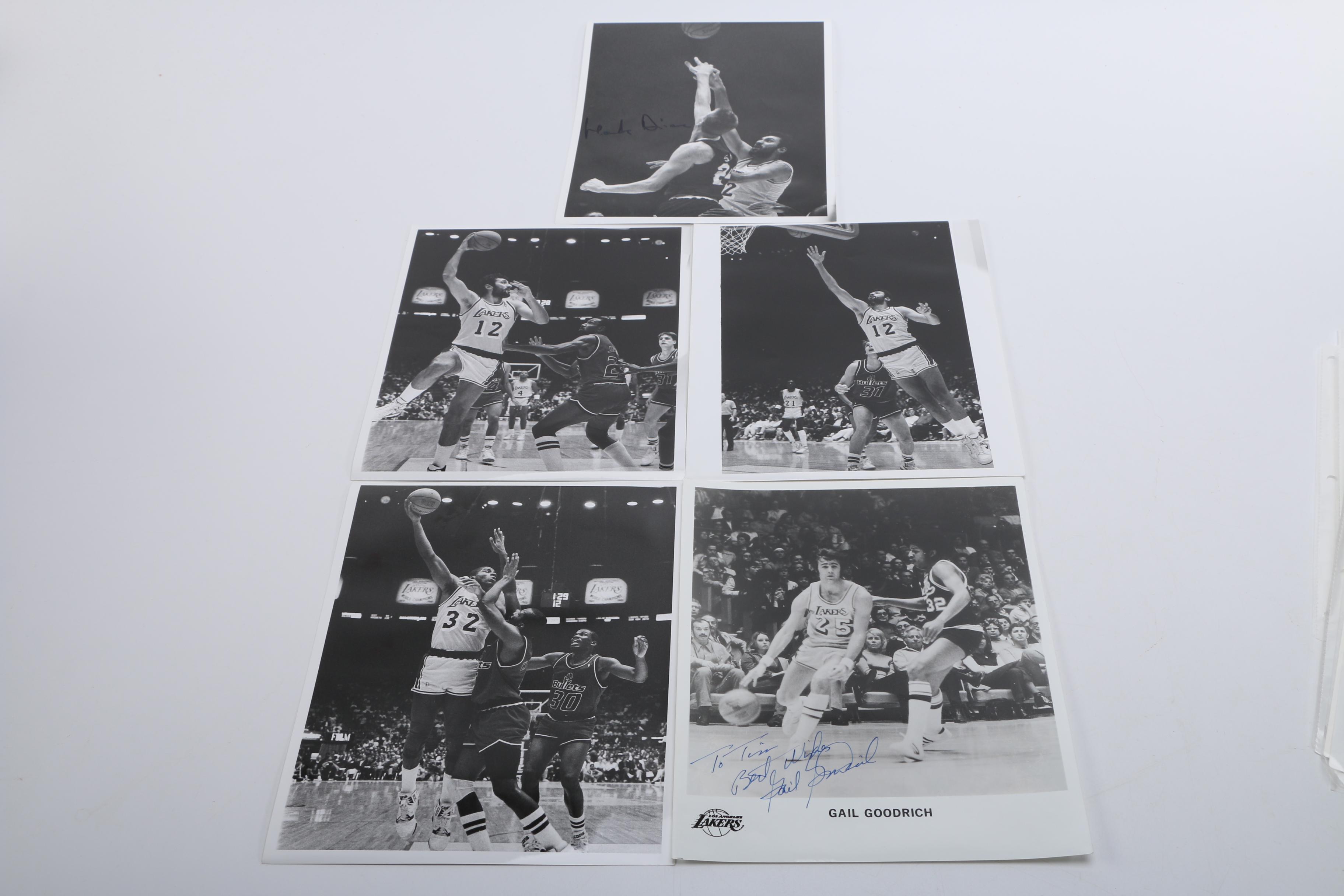Collection of NBA/NFL Photographs including Autographed "Tom Flores"