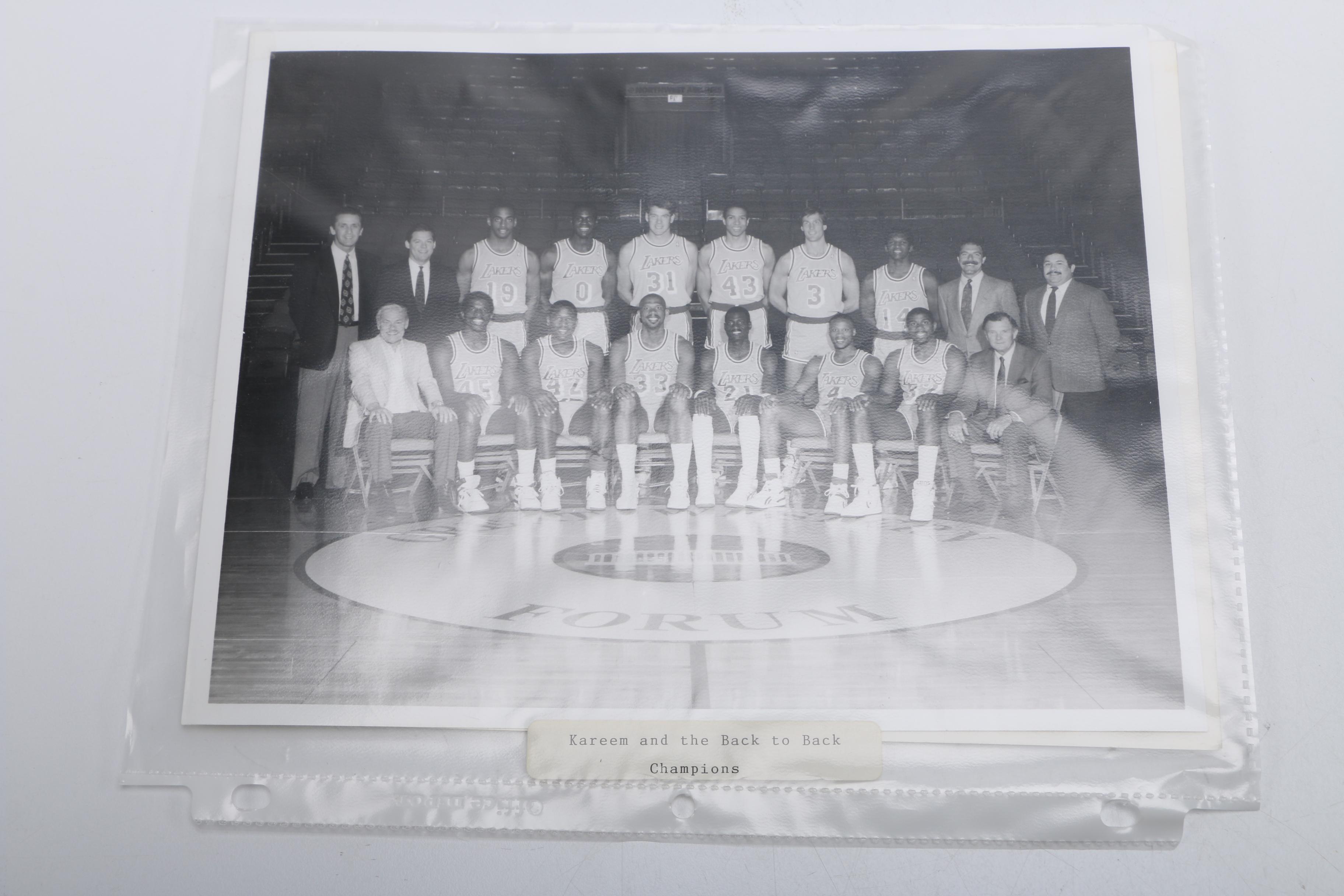 Collection of NBA/NFL Photographs including Autographed "Tom Flores"