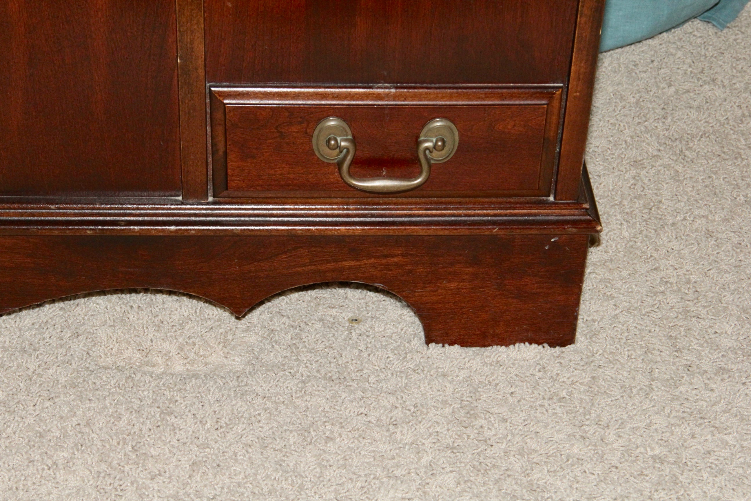 Cedar Lined Hope Chest with Upholstery Covered Top by Lane