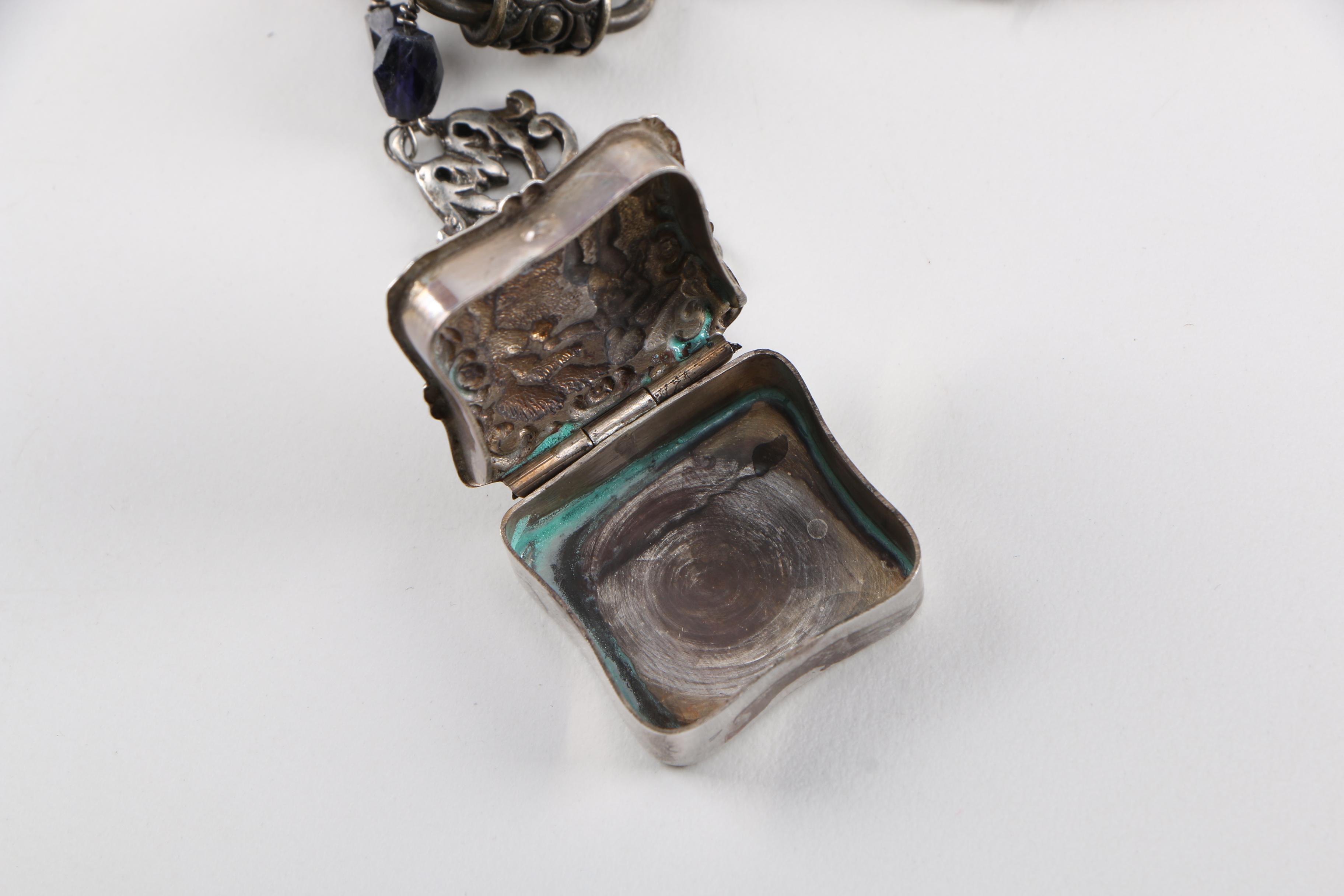 "Love Heals" Necklace with Iolite Stone