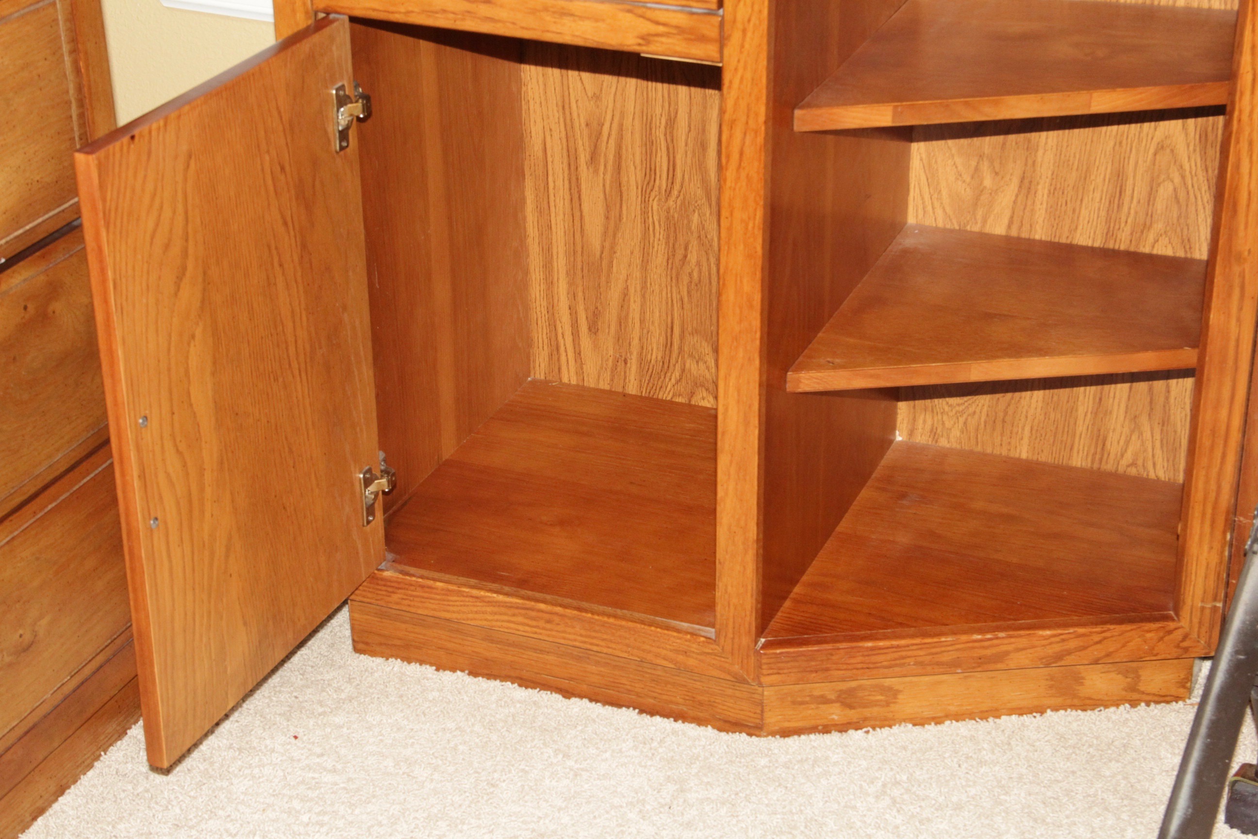 Basset Furniture Campaign Style Headboard/Bed Table Combination