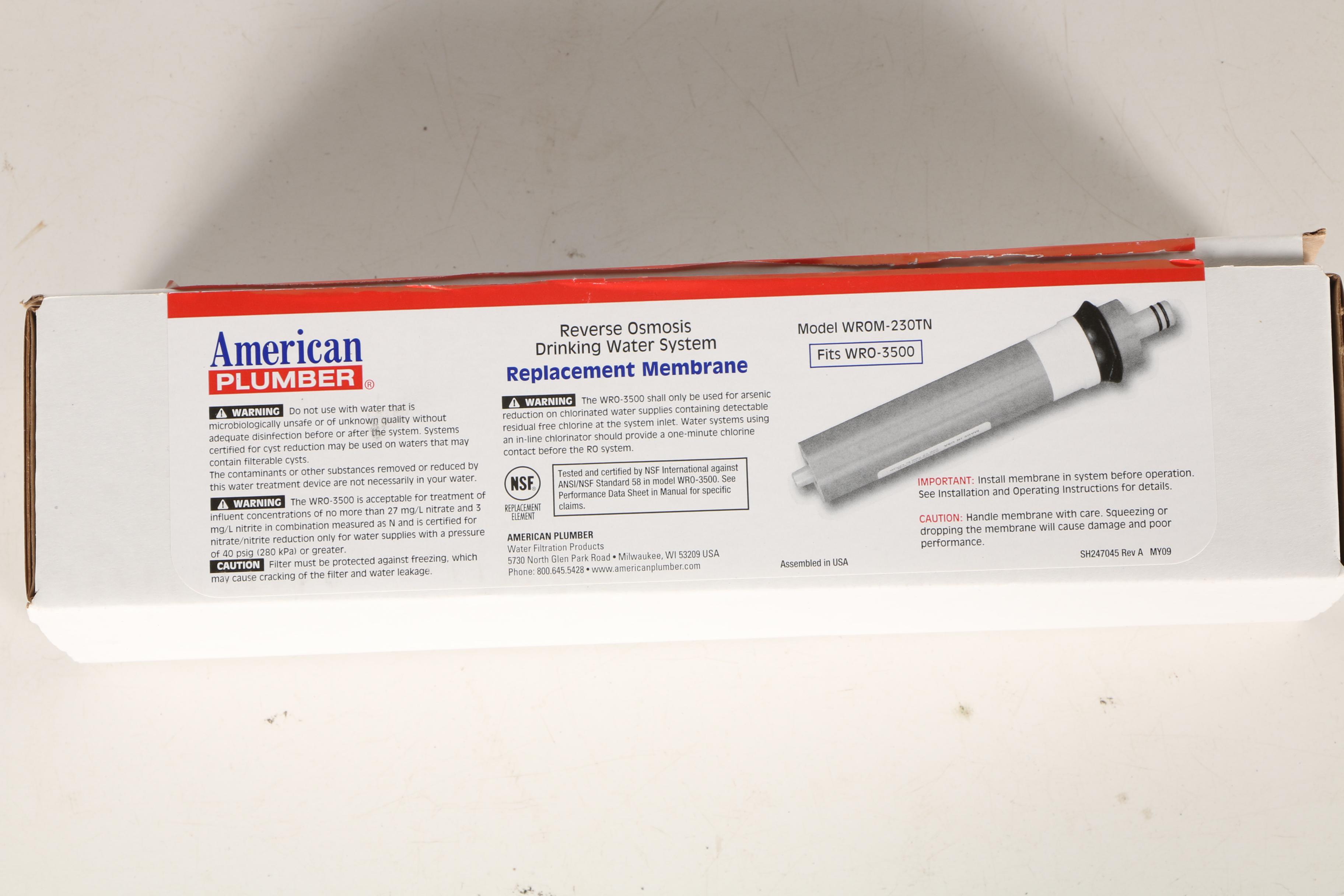 American Plumber Drinking Water Filter System