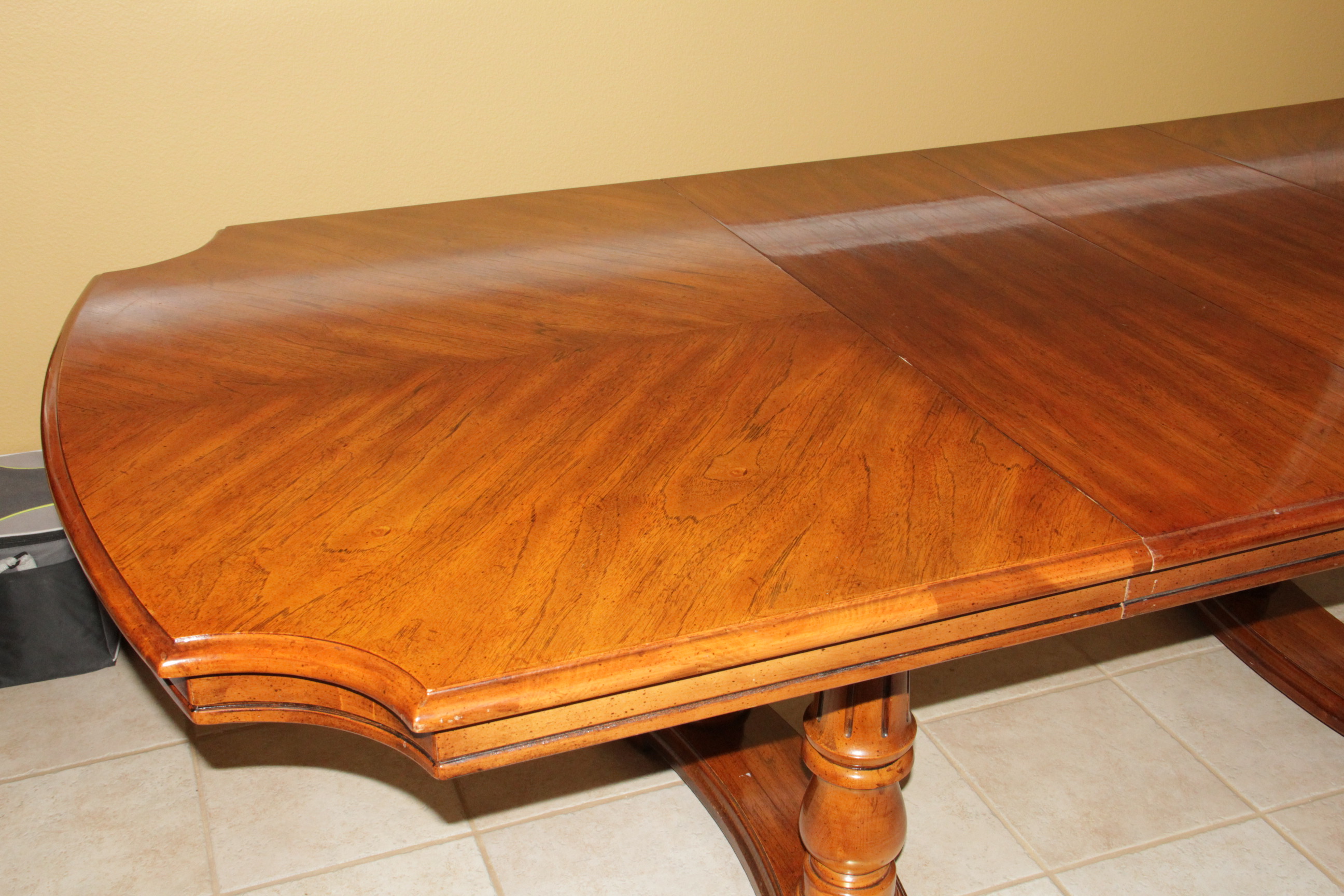Oak Dining Table with Matched Veneer