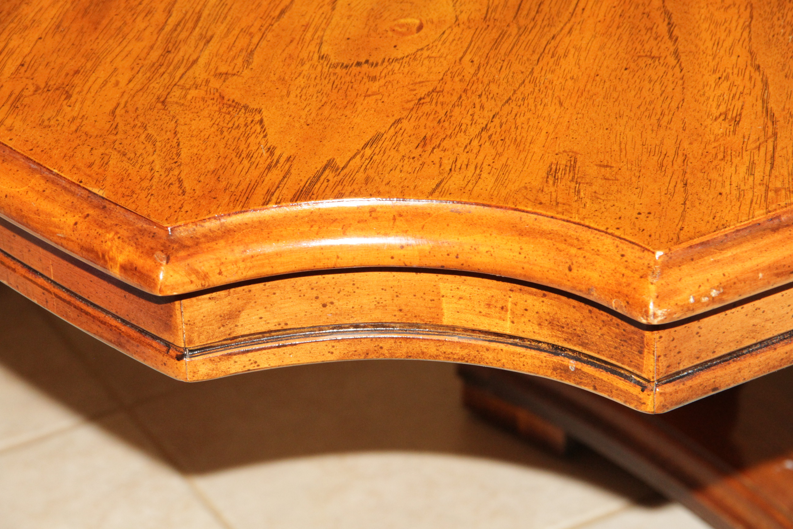 Oak Dining Table with Matched Veneer