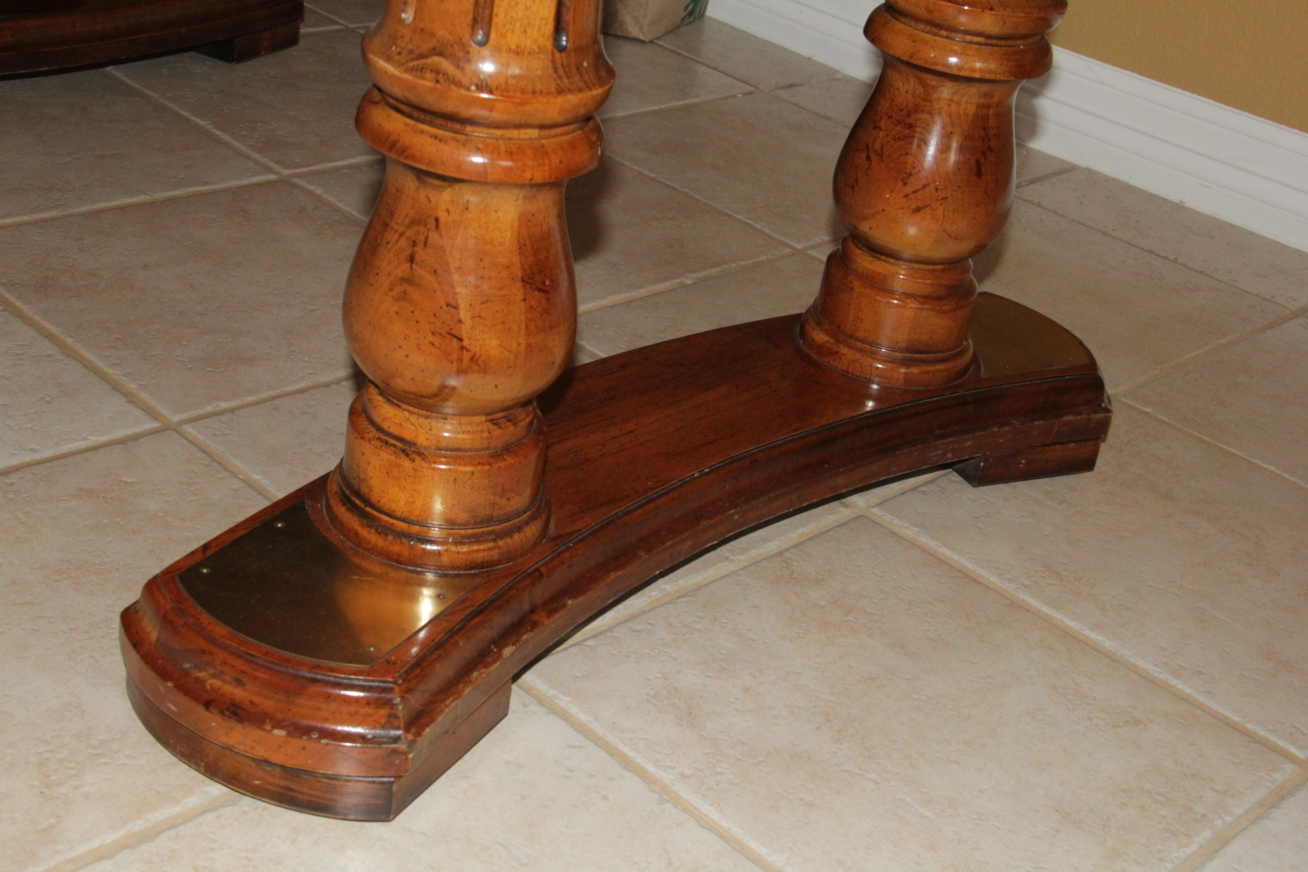 Oak Dining Table with Matched Veneer