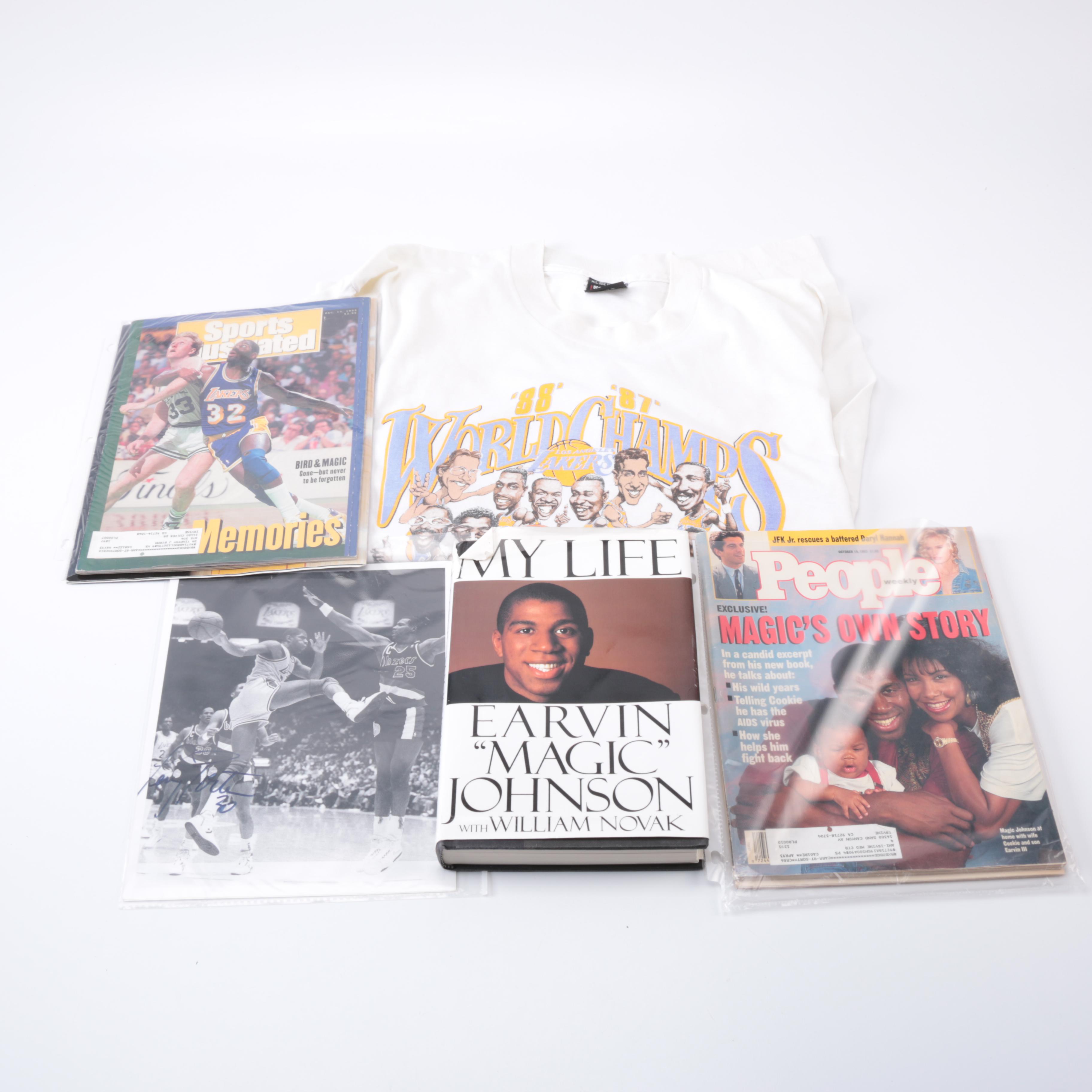 Assorted Magic Johnson Memorabilia