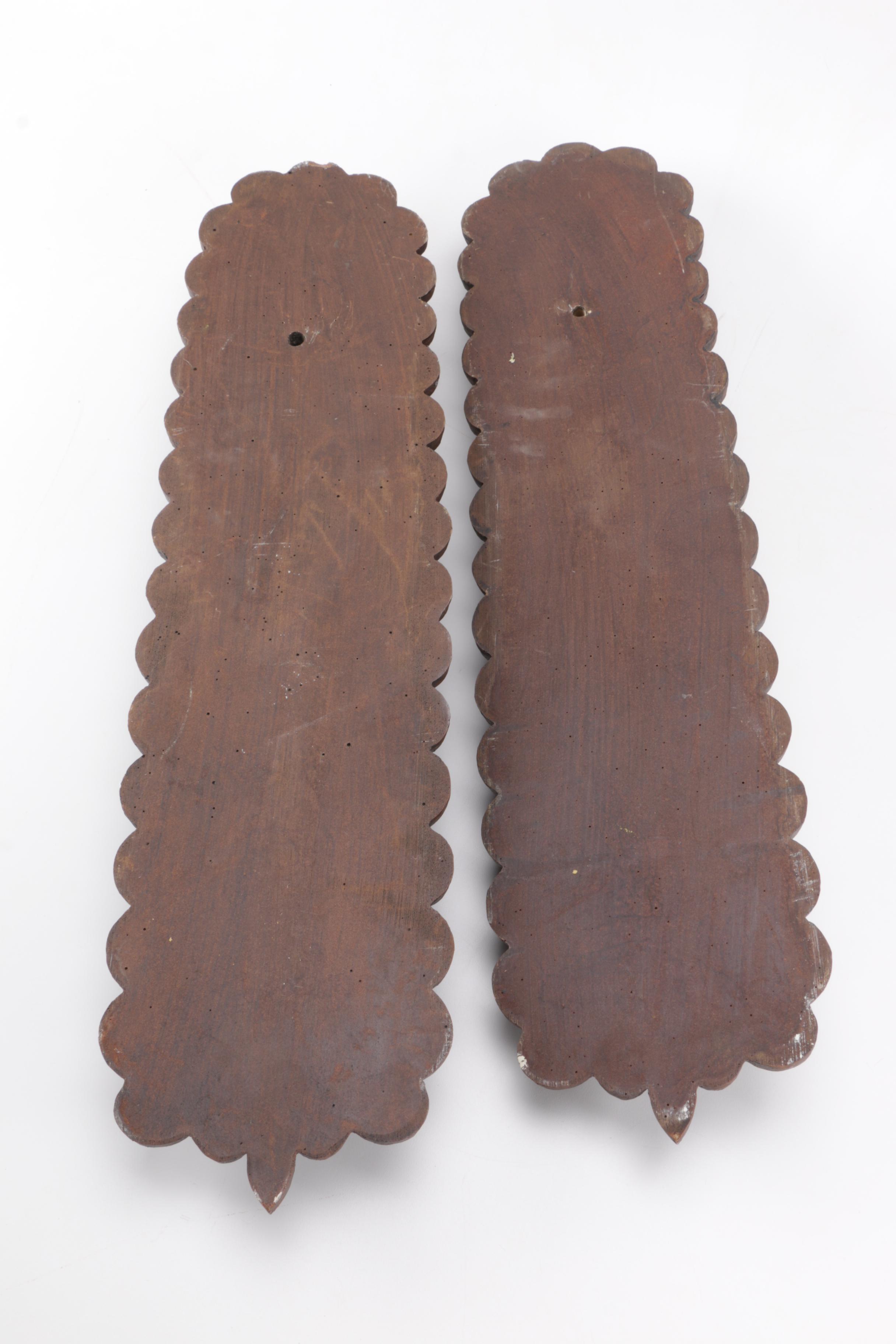 Carved Wooden King and Queen Wall Hangings