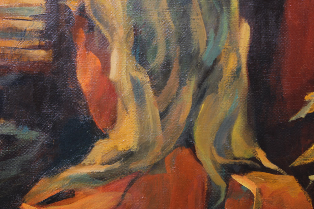 George Michaud Oil Painting on Canvas of Family