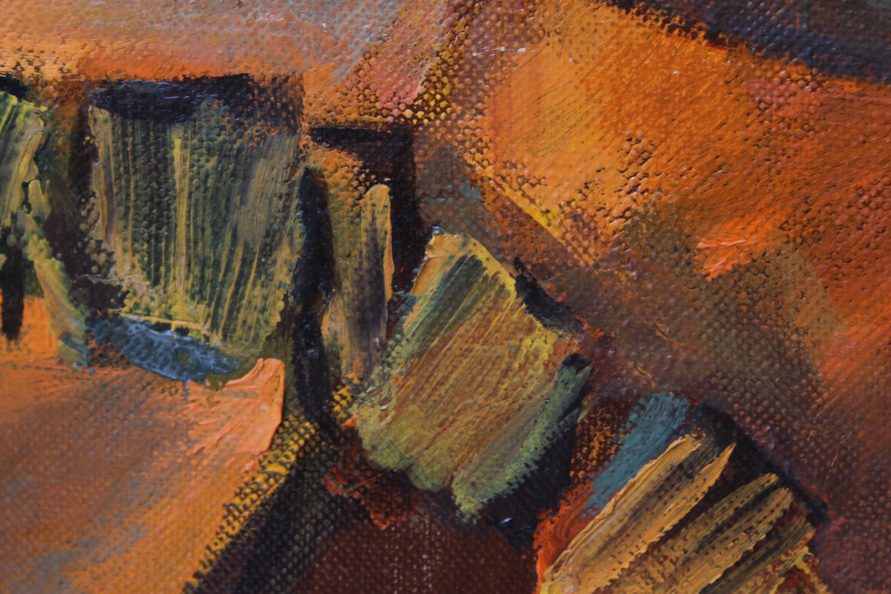 George Michaud Oil Painting on Canvas of Family