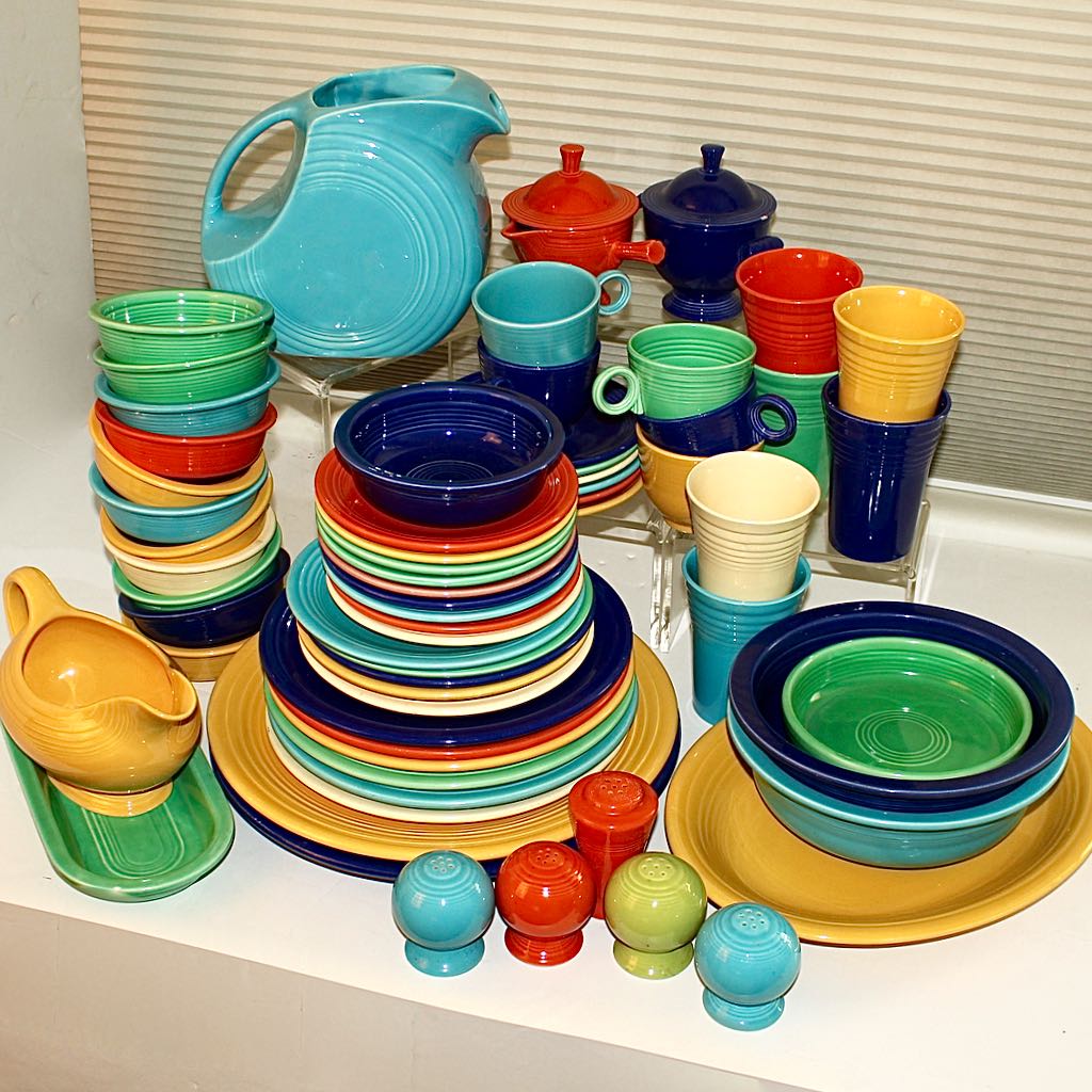 Generous Assortment of Vintage Original Fiesta Pottery Dinnerware