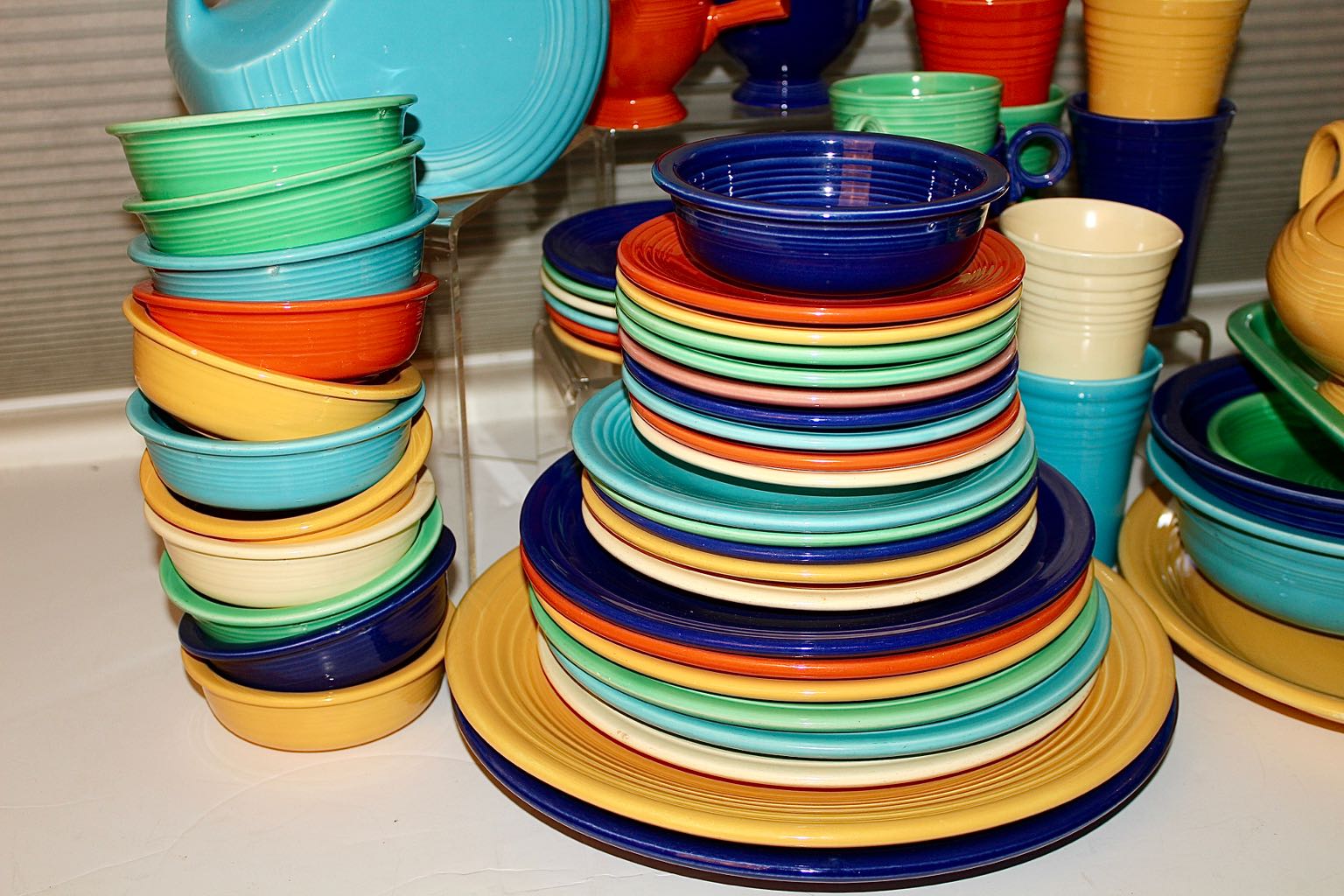 Generous Assortment of Vintage Original Fiesta Pottery Dinnerware