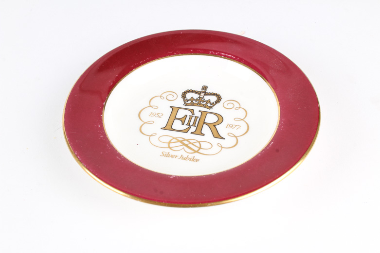 Collection of Wedgwood Plates and Ash Receivers Featuring Royal Silver Jubilee